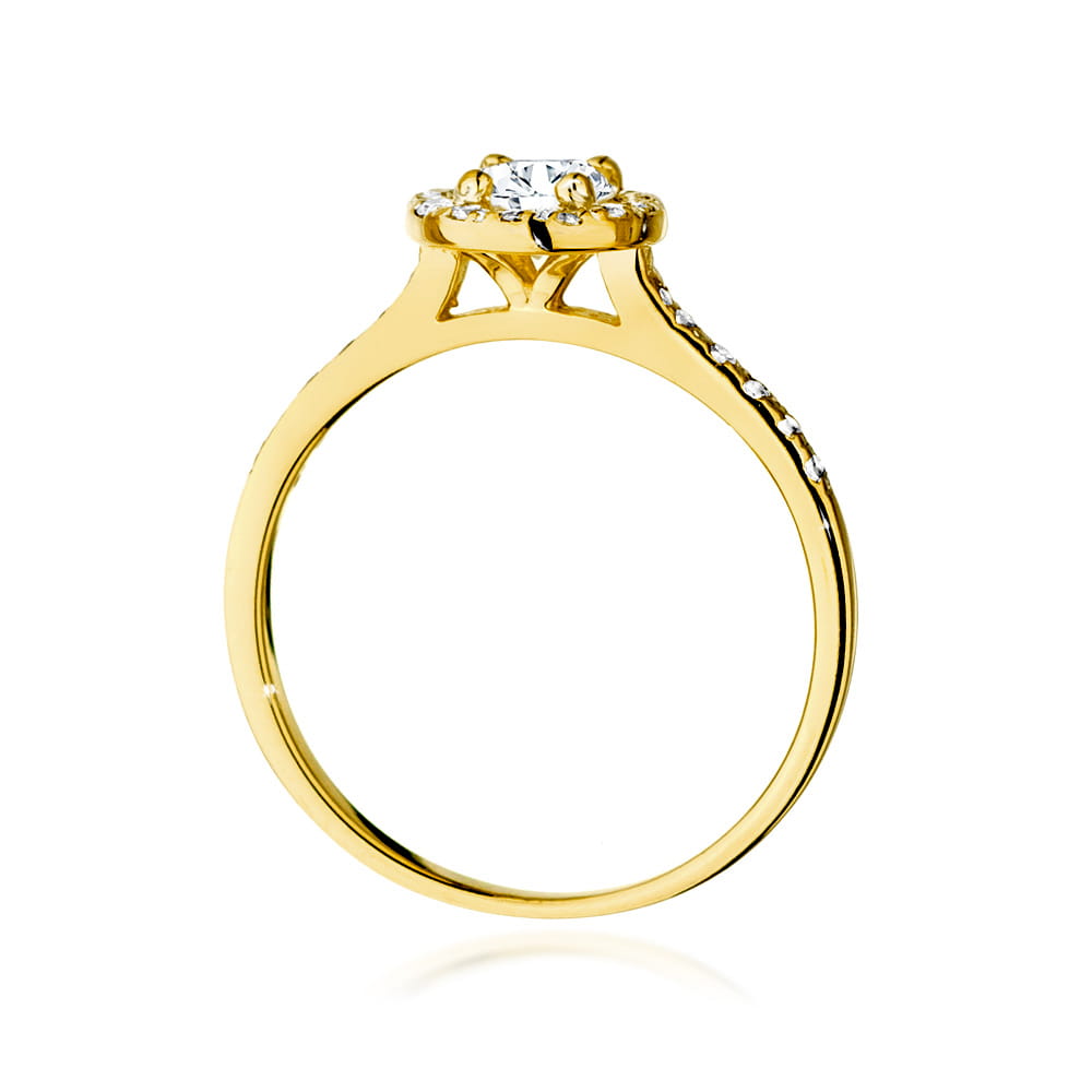 Inel Aur 9K cu Diamante de Laborator 0.74 ct