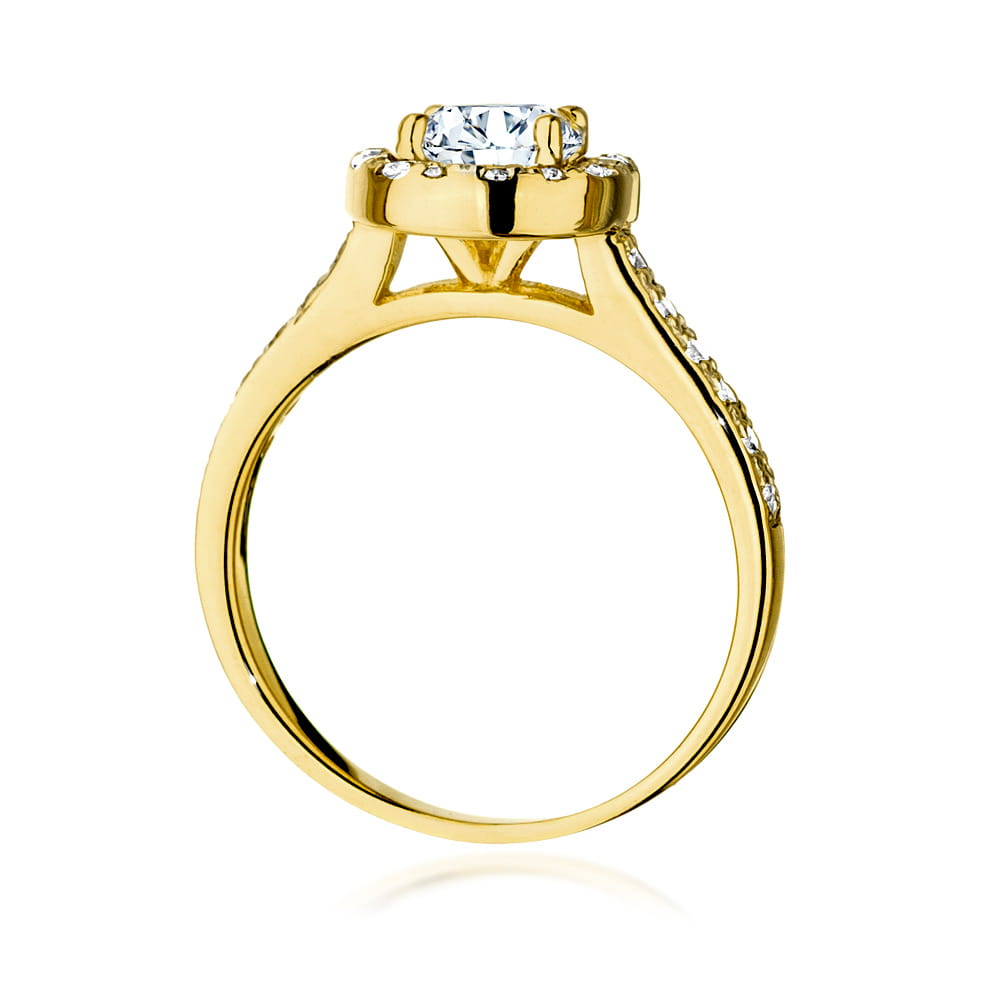 Inel Aur 9K cu Diamante de Laborator 1.08 ct
