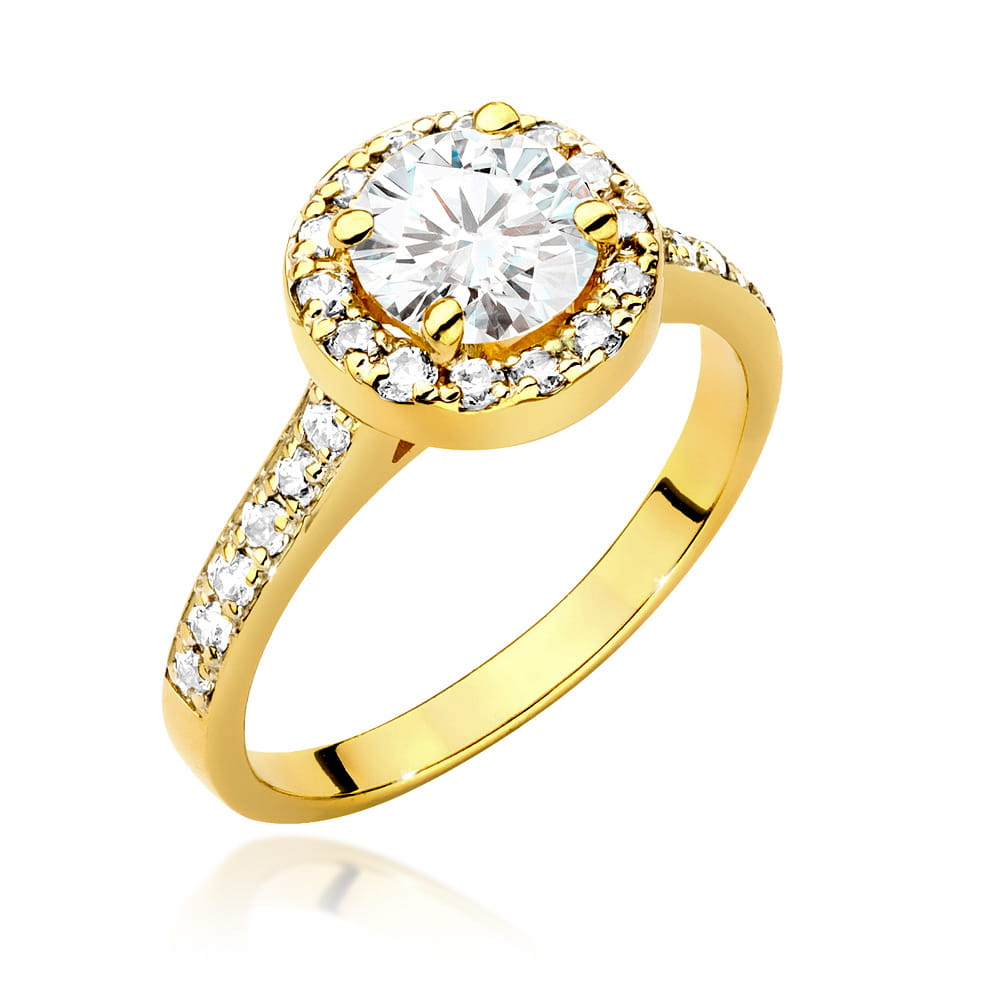 Inel Aur 9K cu Diamante de Laborator 1.38 ct