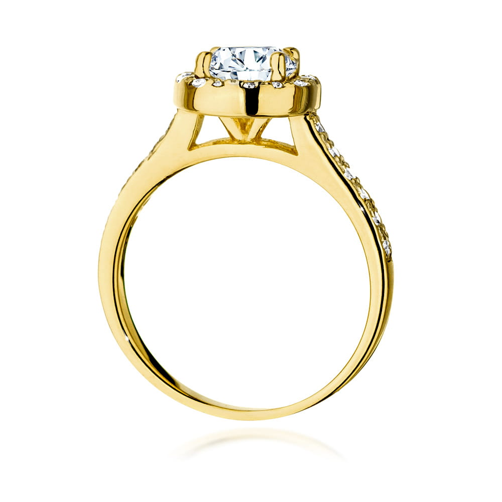 Inel Aur 9K cu Diamante de Laborator 1.38 ct