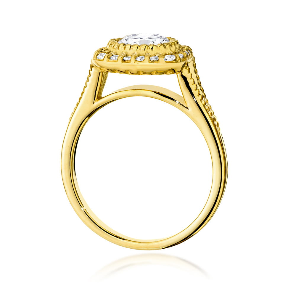 Inel Aur 14K cu Diamante de Laborator 0.90 ct
