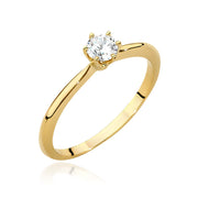 Inel Aur 9K cu Diamant Natural 0.40 ct