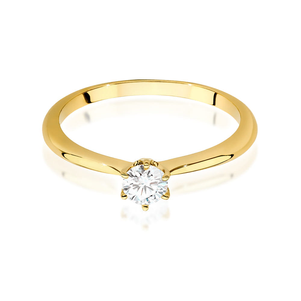 Inel Aur 9K cu Diamant Natural 0.40 ct