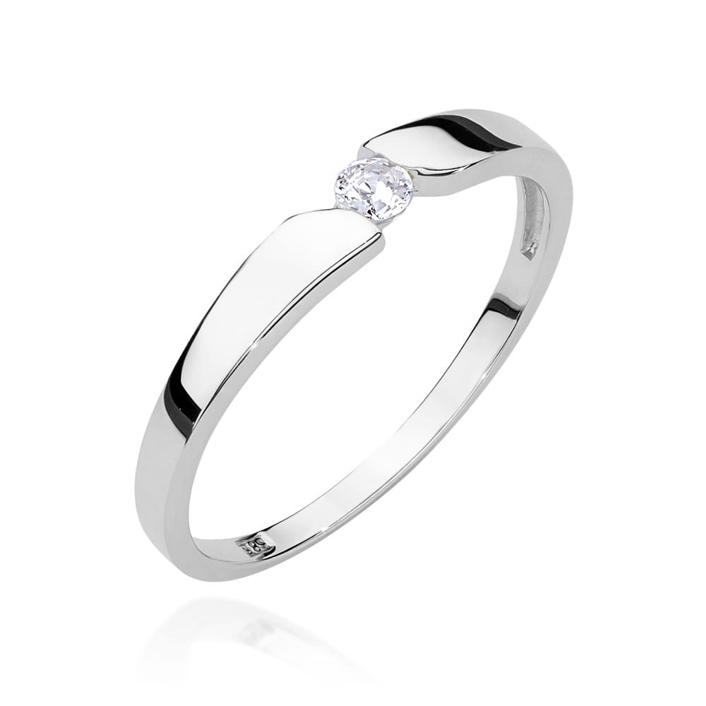 Inel Aur 9K cu Diamant Natural 0.08 ct