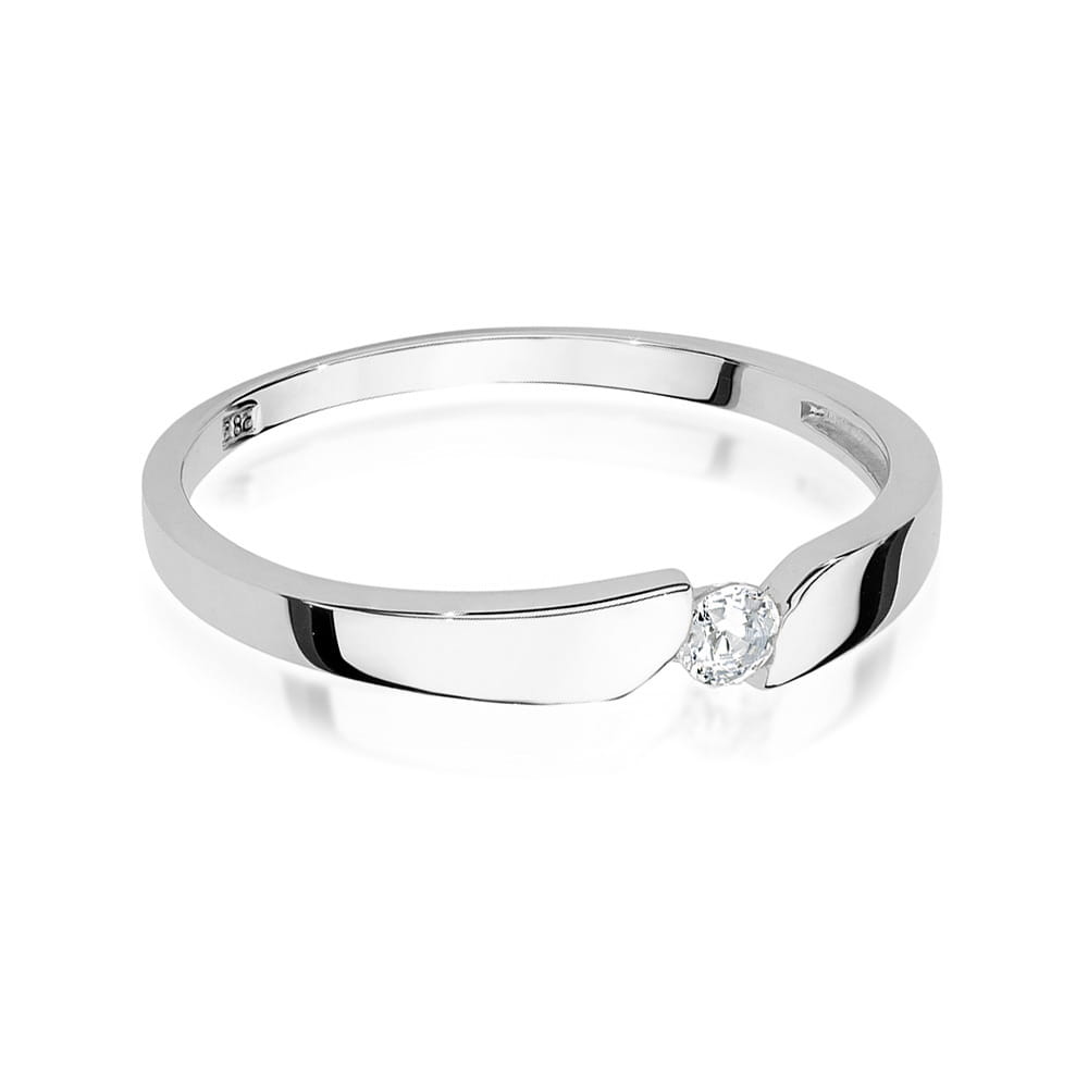 Inel Aur 9K cu Diamant Natural 0.08 ct
