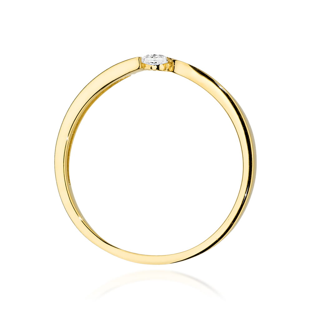 Inel Aur 9K cu Diamant Natural 0.08 ct