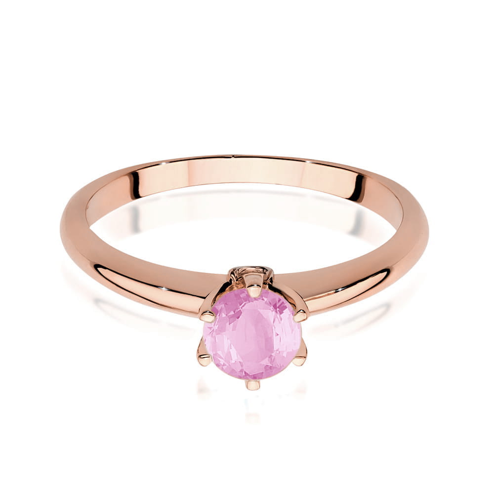 Inel Aur 14K W557 cu Topaz Roz 0,60ct