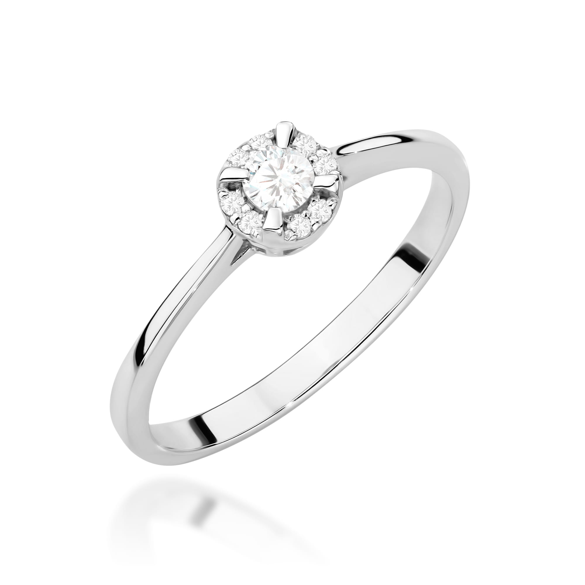 Inel Aur 14K cu Diamante Naturale 0,14 ct