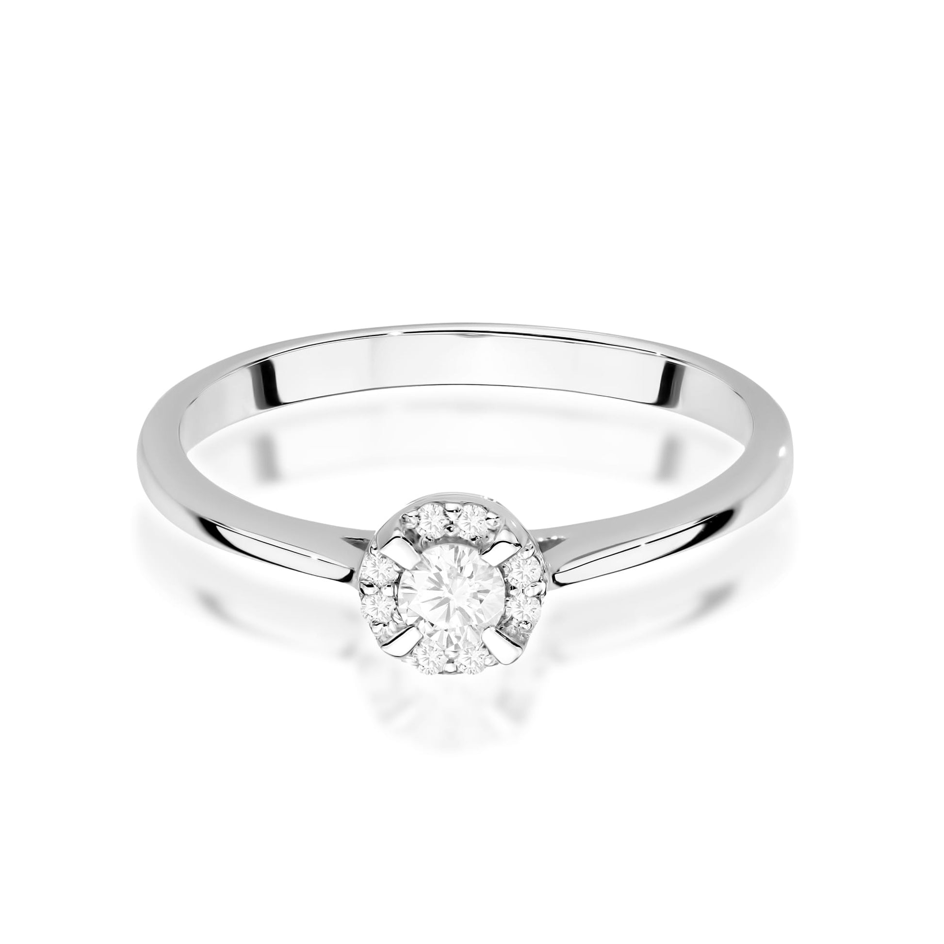 Inel Aur 9K cu Diamante Naturale 0.14 ct