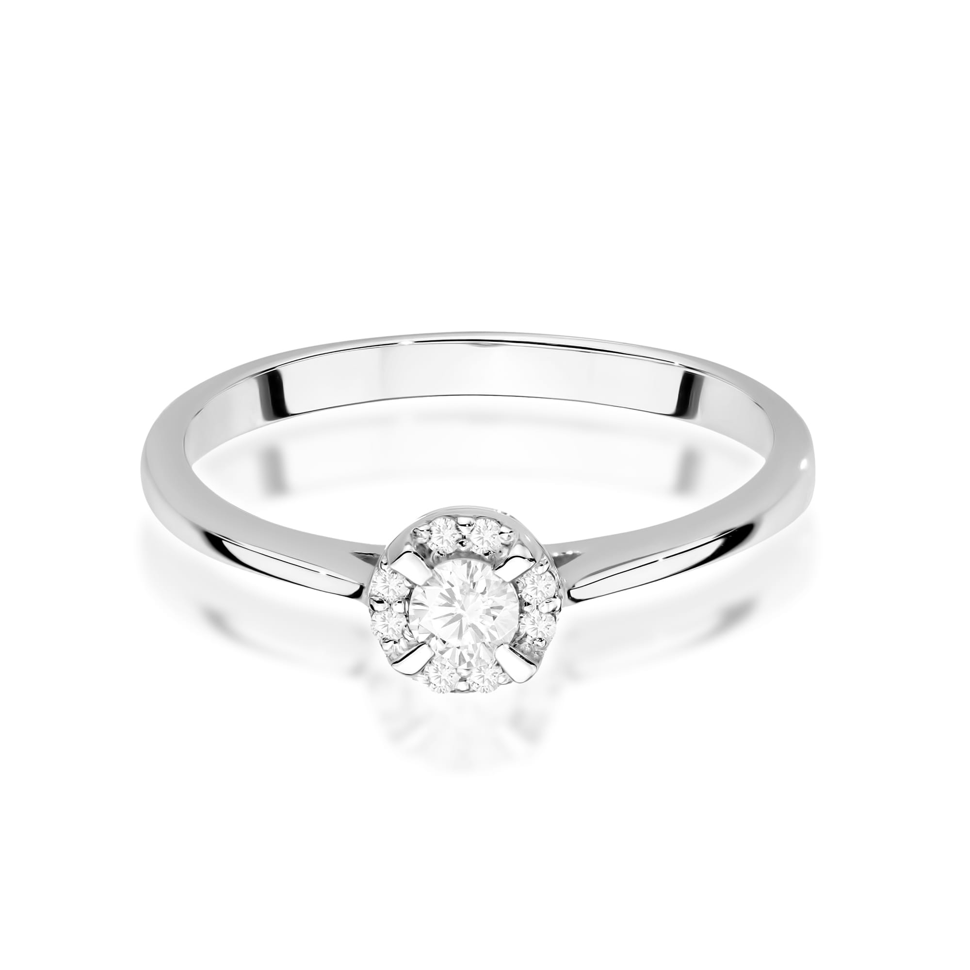 Inel Aur 9K cu Diamante Naturale 0.14 ct