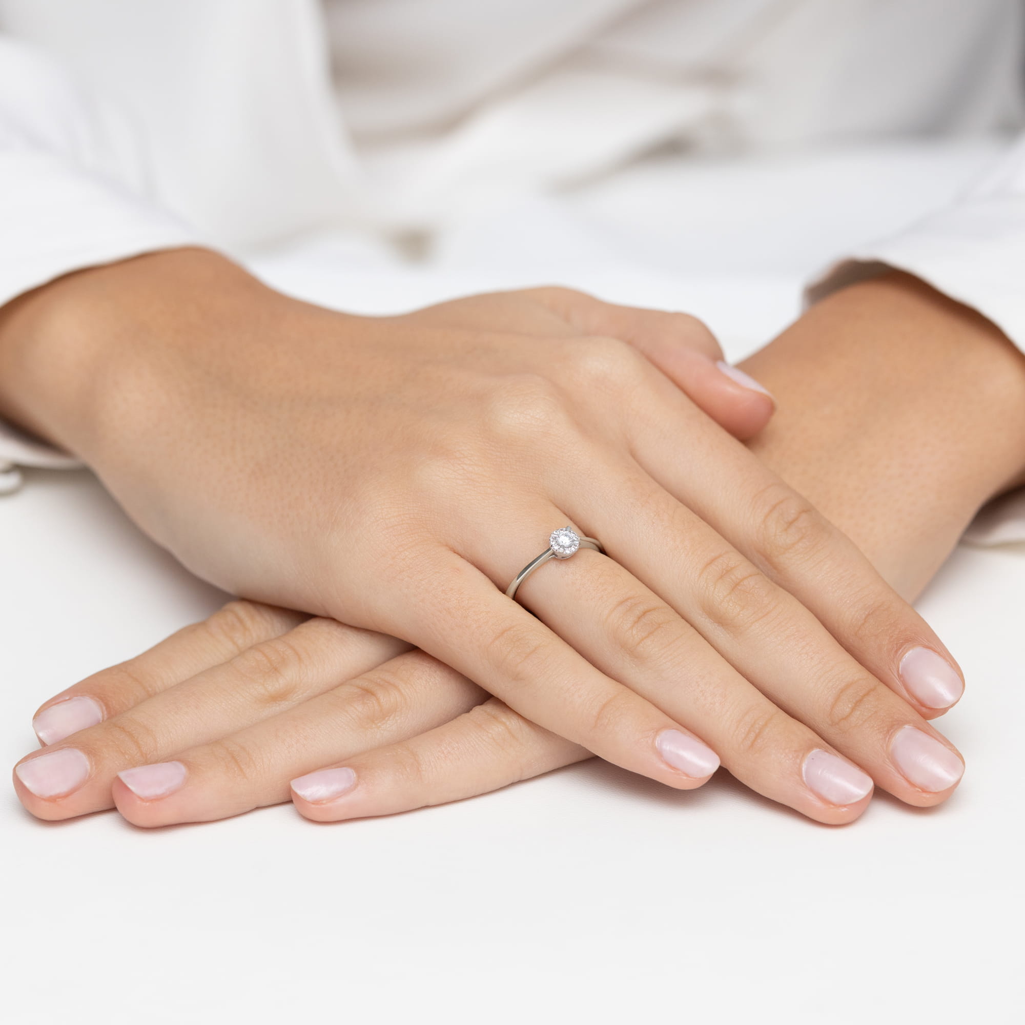 Inel Aur 9K cu Diamante Naturale 0.14 ct