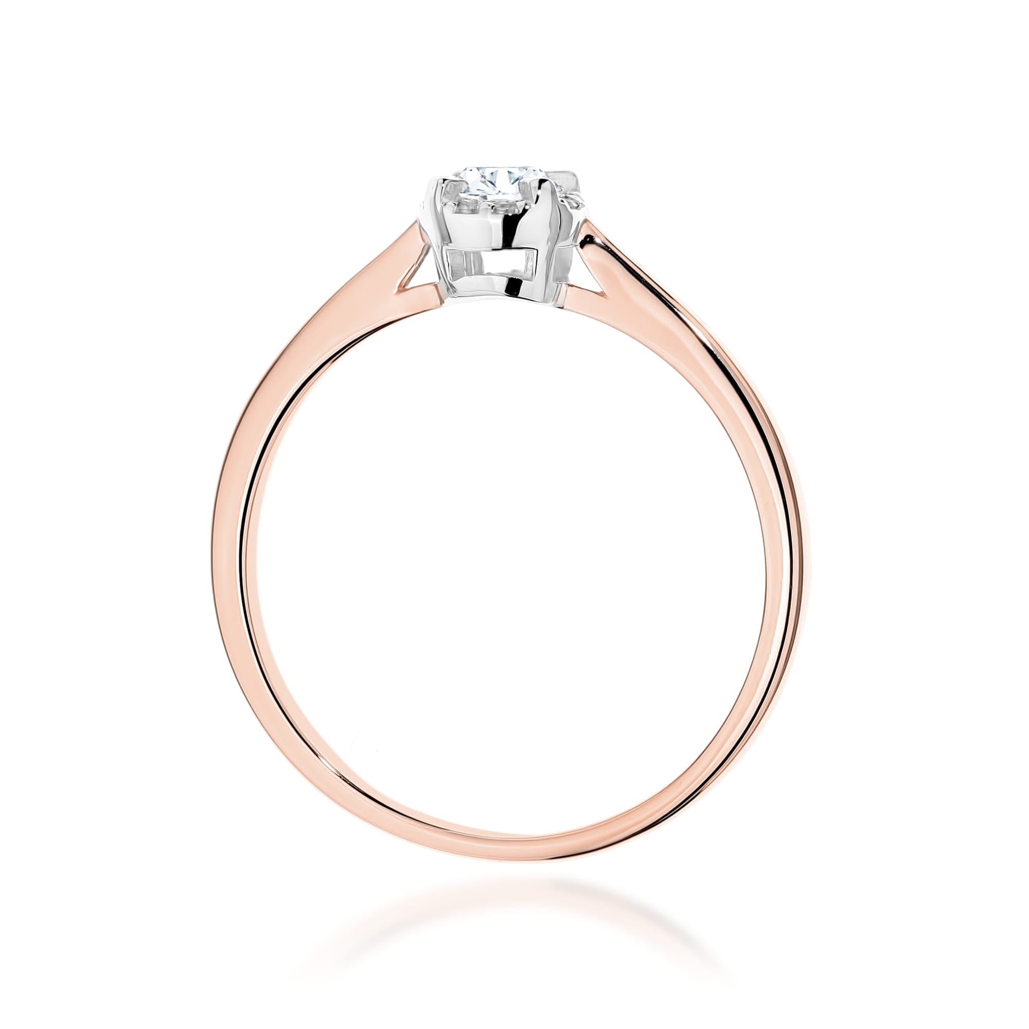 Inel Aur 14K cu Diamante Naturale 0,14 ct