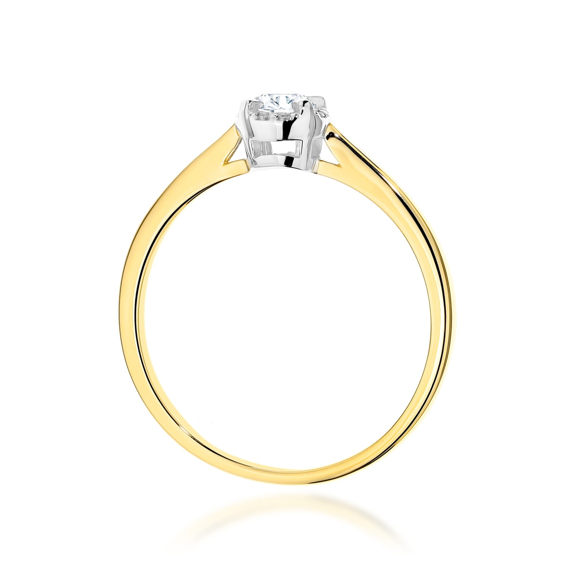 Inel Aur 9K cu Diamante Naturale 0.14 ct