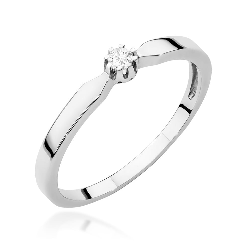 Inel Aur 9K cu Diamant Natural 0.04 ct