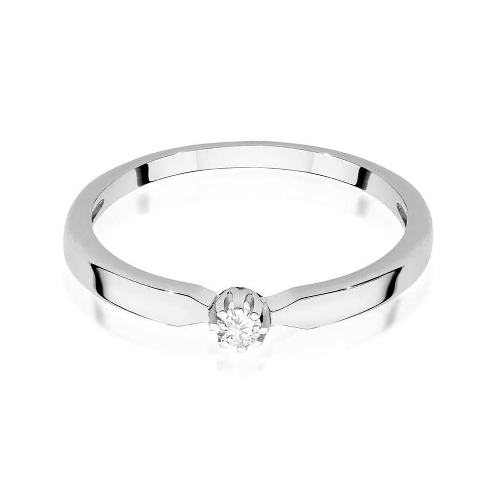 Inel Aur 9K cu Diamant Natural 0.04 ct