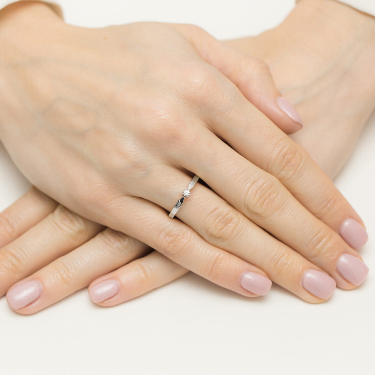 Inel Aur 9K cu Diamant Natural 0.04 ct