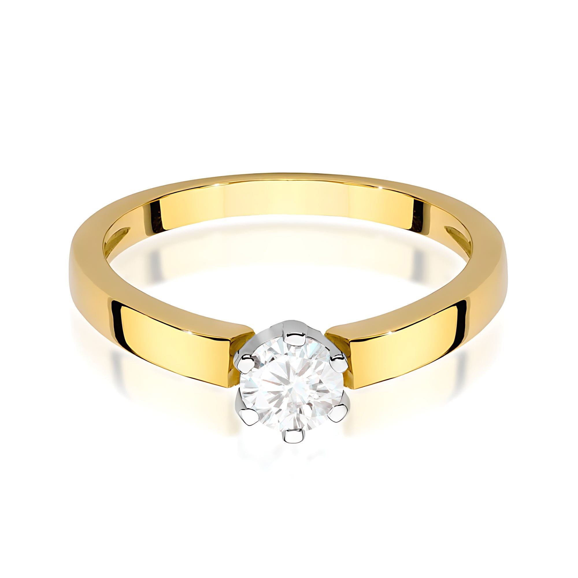 Inel Aur 9K cu Diamant Natural 0.25 ct