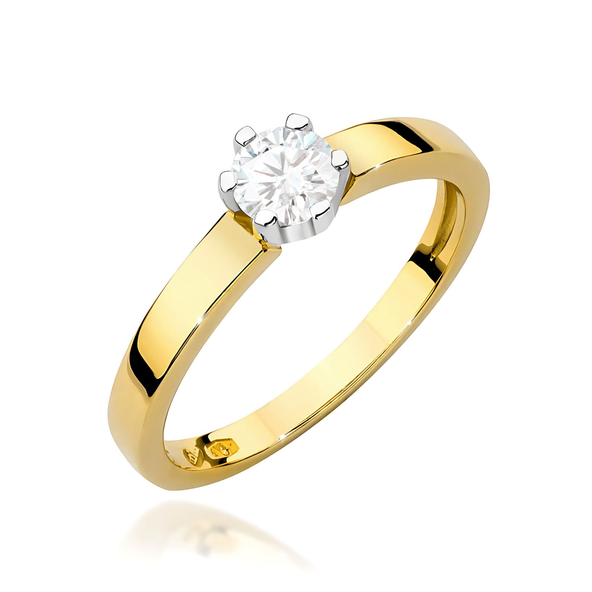 Inel Aur 9K cu Diamant de Laborator 0.25 ct