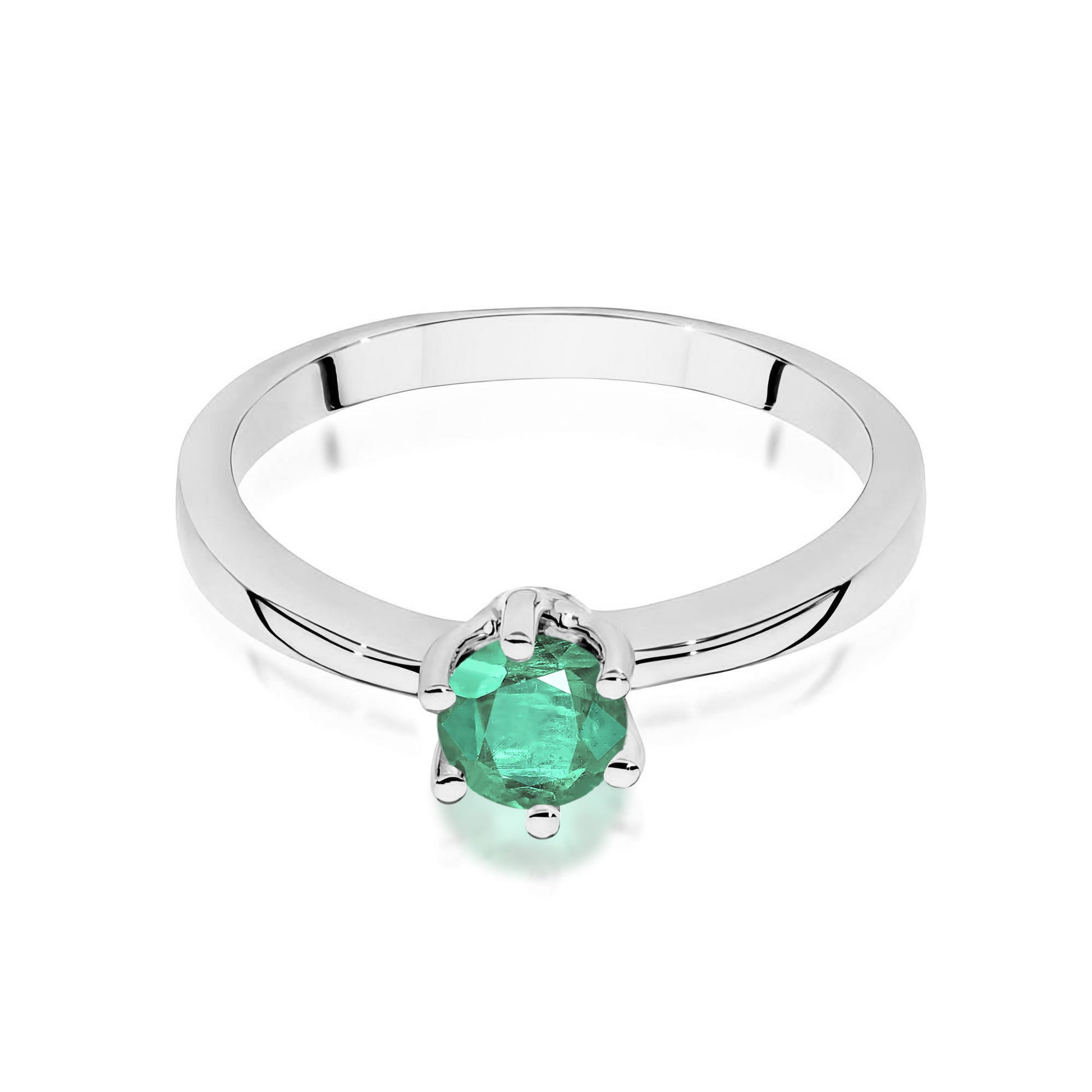 Inel Aur 14K W0563 Smarald 0,50ct