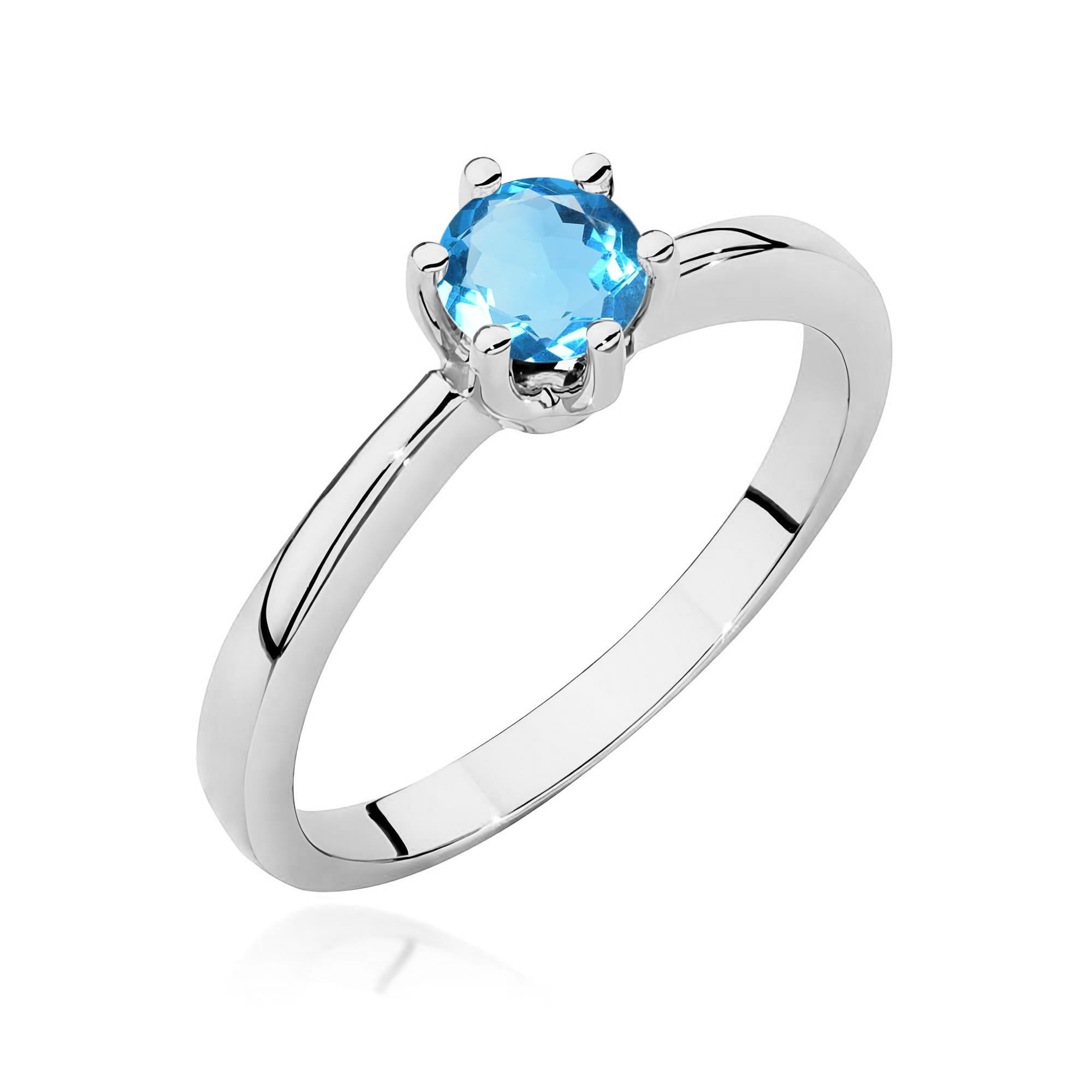 Inel Aur 9K cu Topaz Swiss 0.50 ct