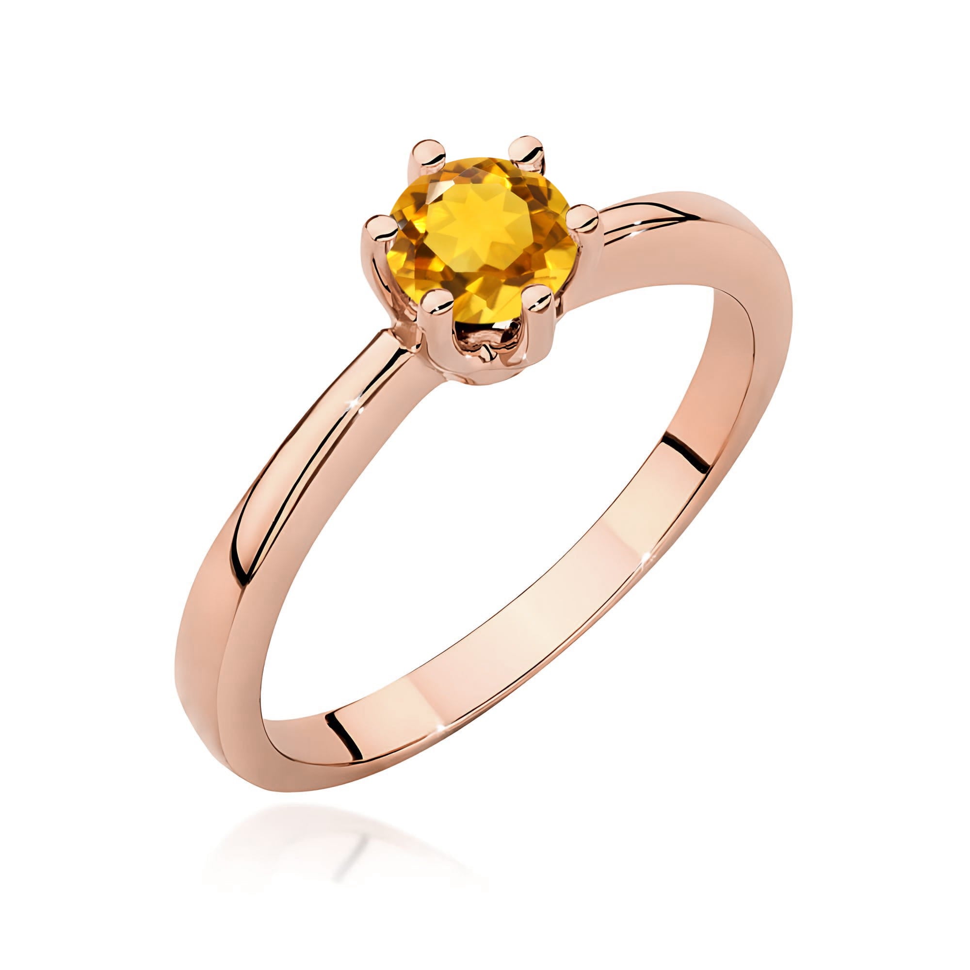 Inel Aur 14K W0563 Citrin 0,50ct