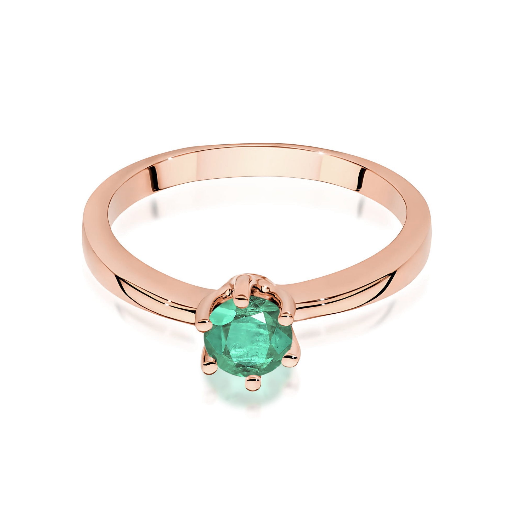 Inel Aur 14K W0563 Smarald 0,50ct