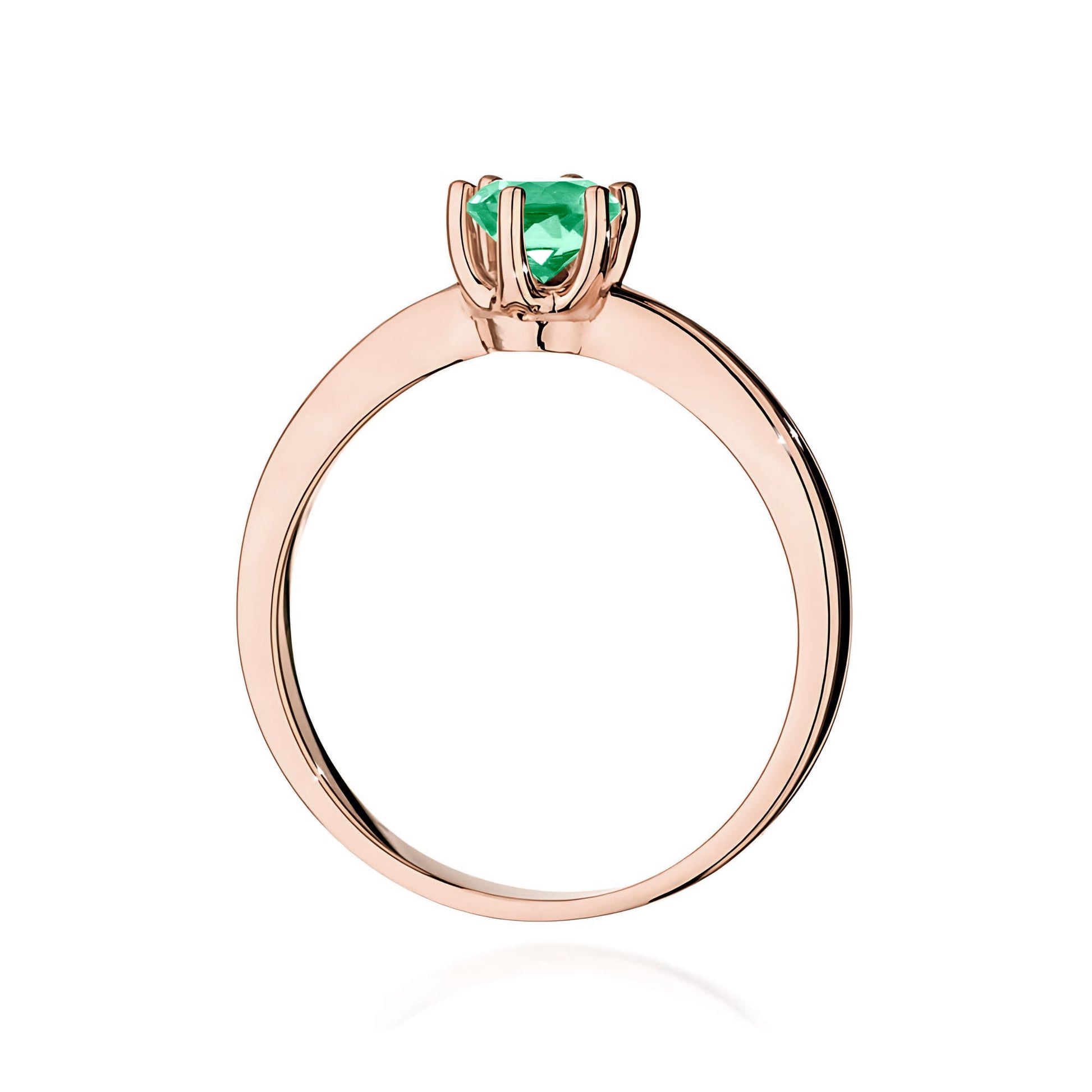 Inel Aur 14K W0563 Smarald 0,50ct