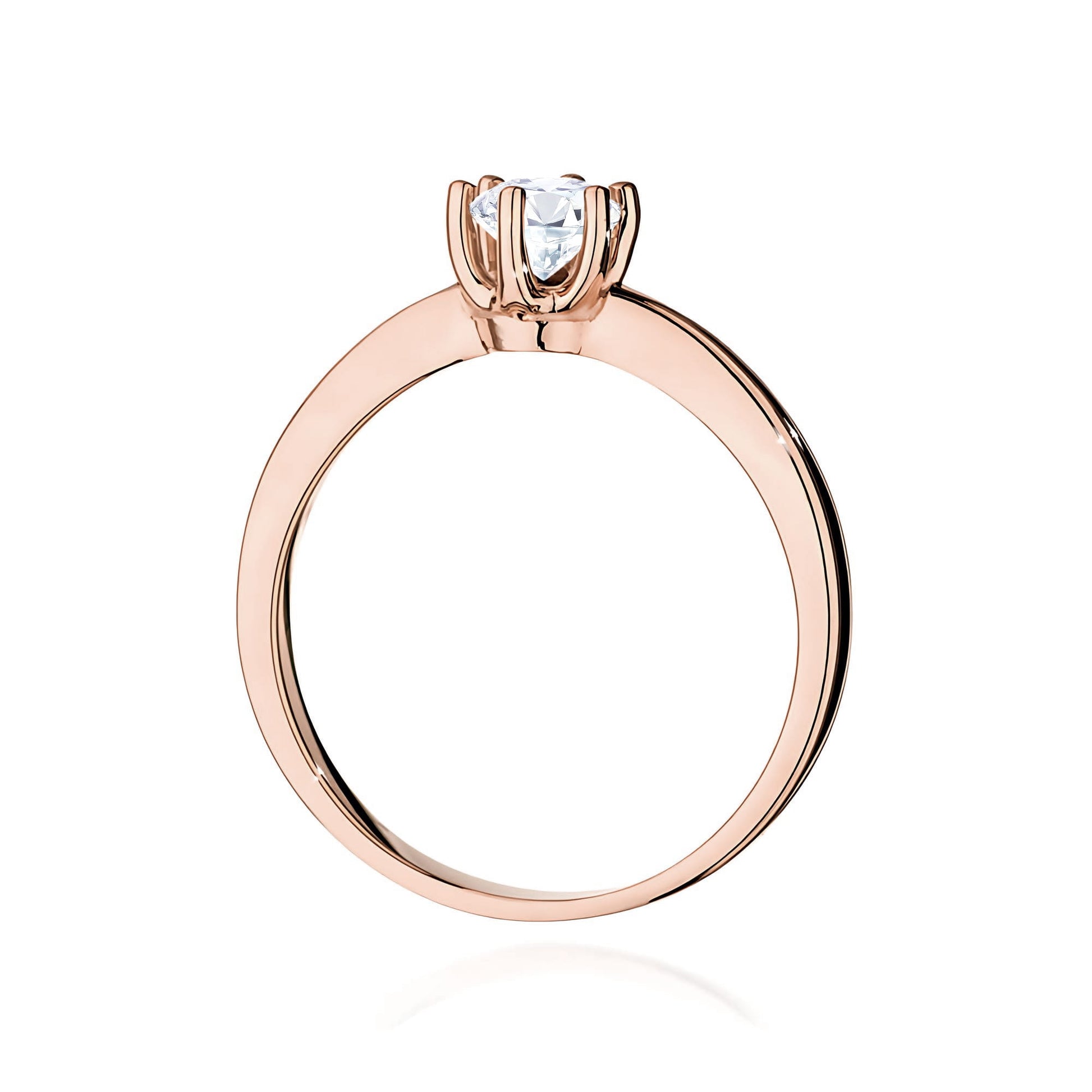 Inel Aur 14K W0563 Safir Alb 0,50ct