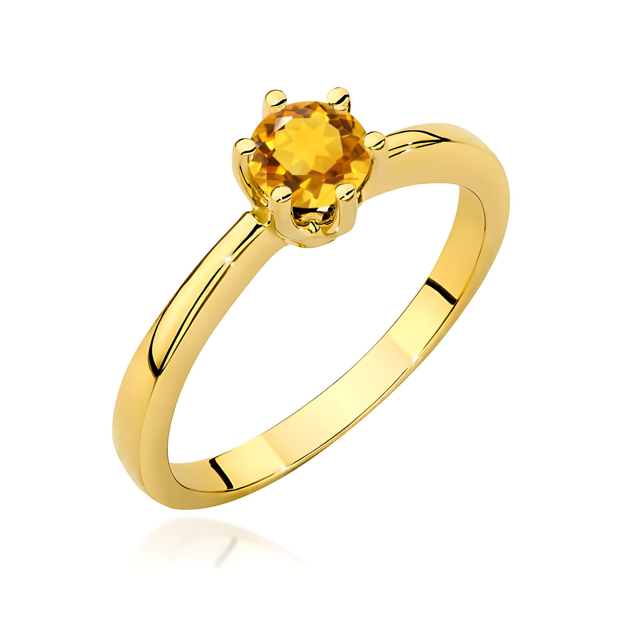 Inel Aur 14K W0563 Citrin 0,50ct