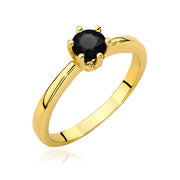 Inel Aur 14K W0563 Diamant Negru 0,50ct