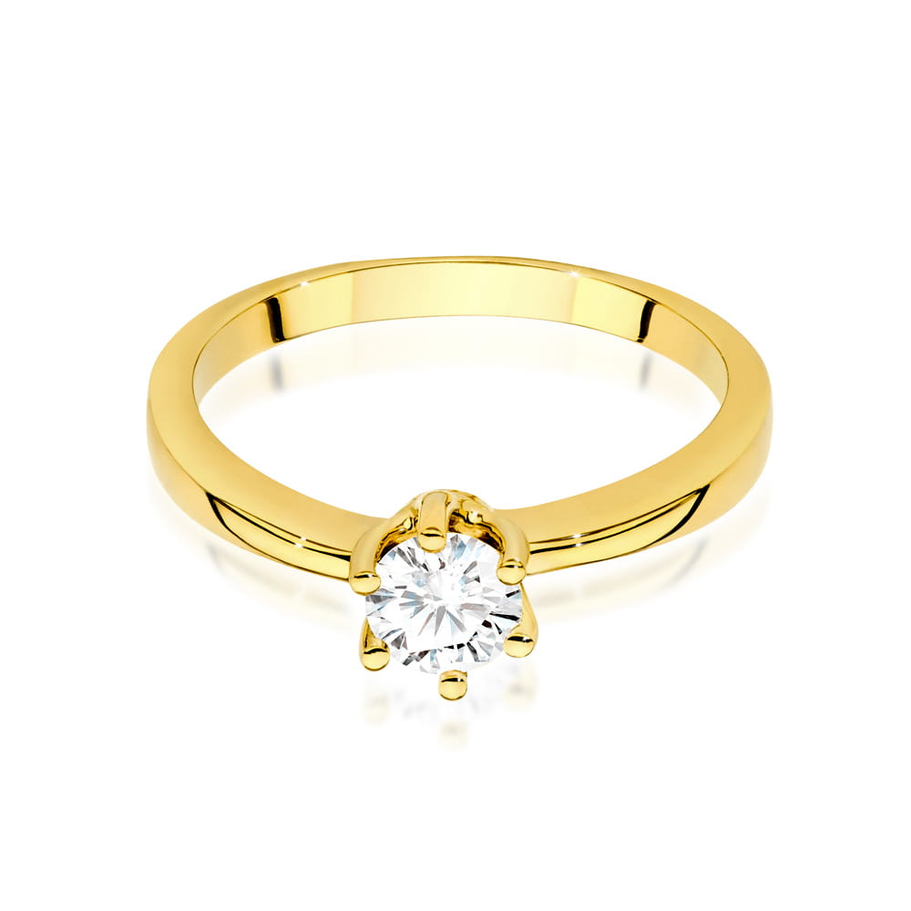 Inel Aur 14K W563 Diamant Cultivat 0.40ct