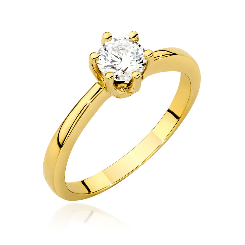 Inel Aur 14K W563 Diamant Cultivat 0.50ct