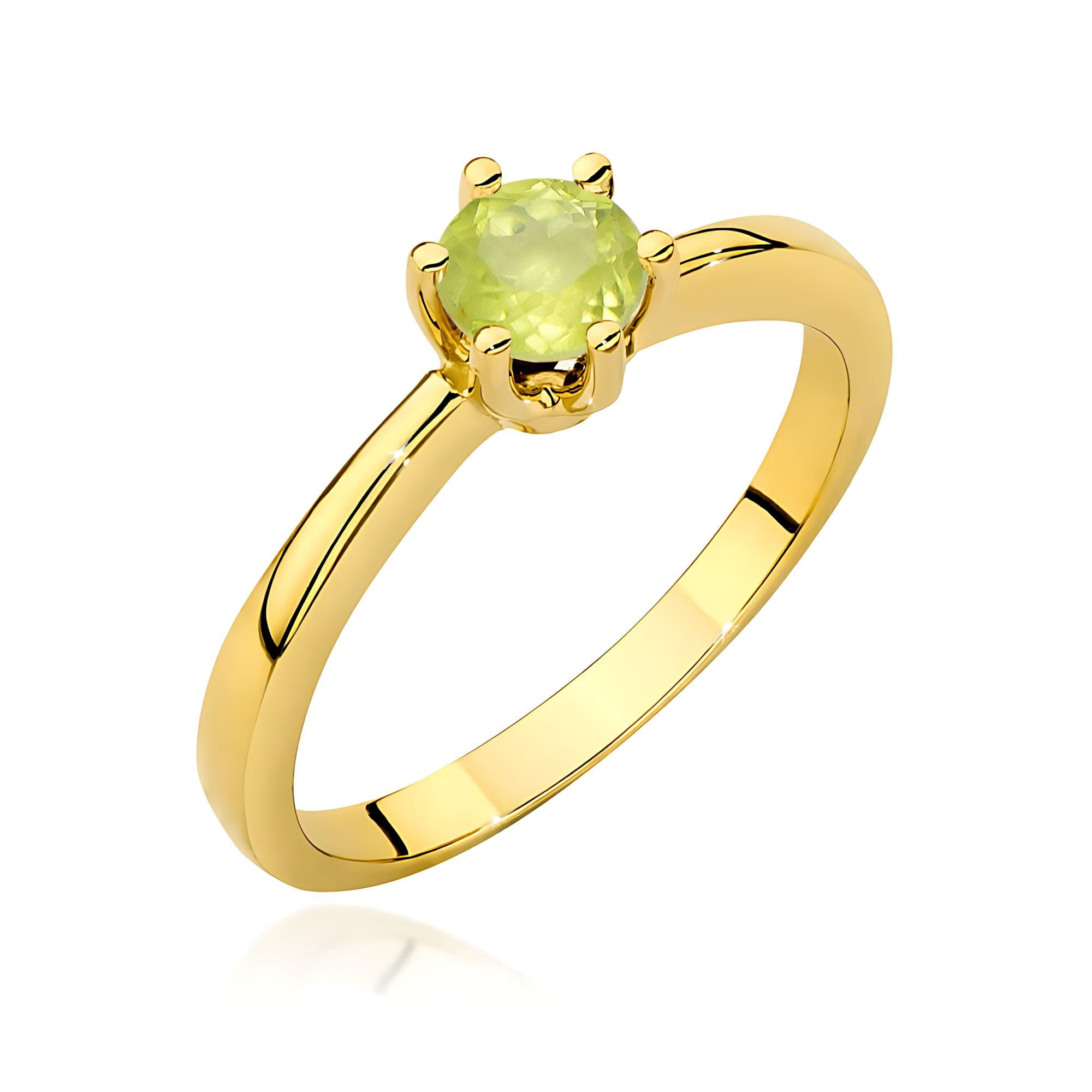 Inel Aur 14K W0563 Peridot 0,60ct