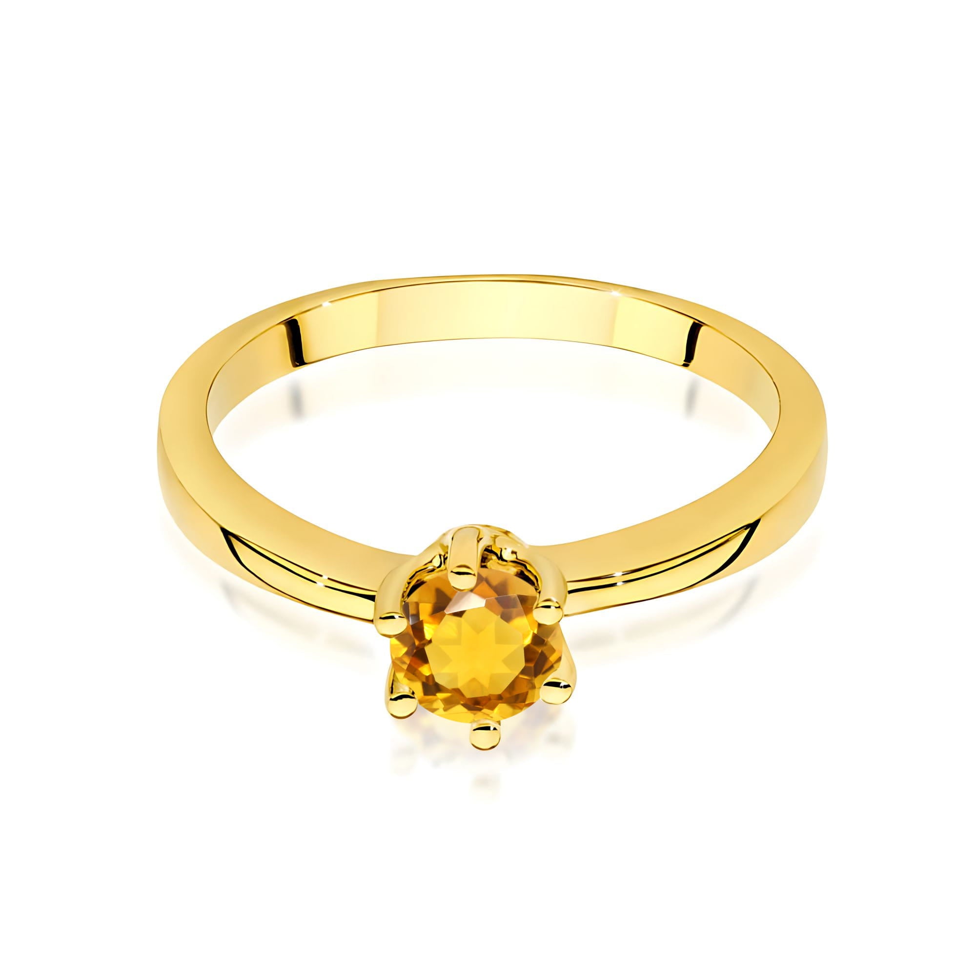 Inel Aur 9K cu Citrin 0.50 ct