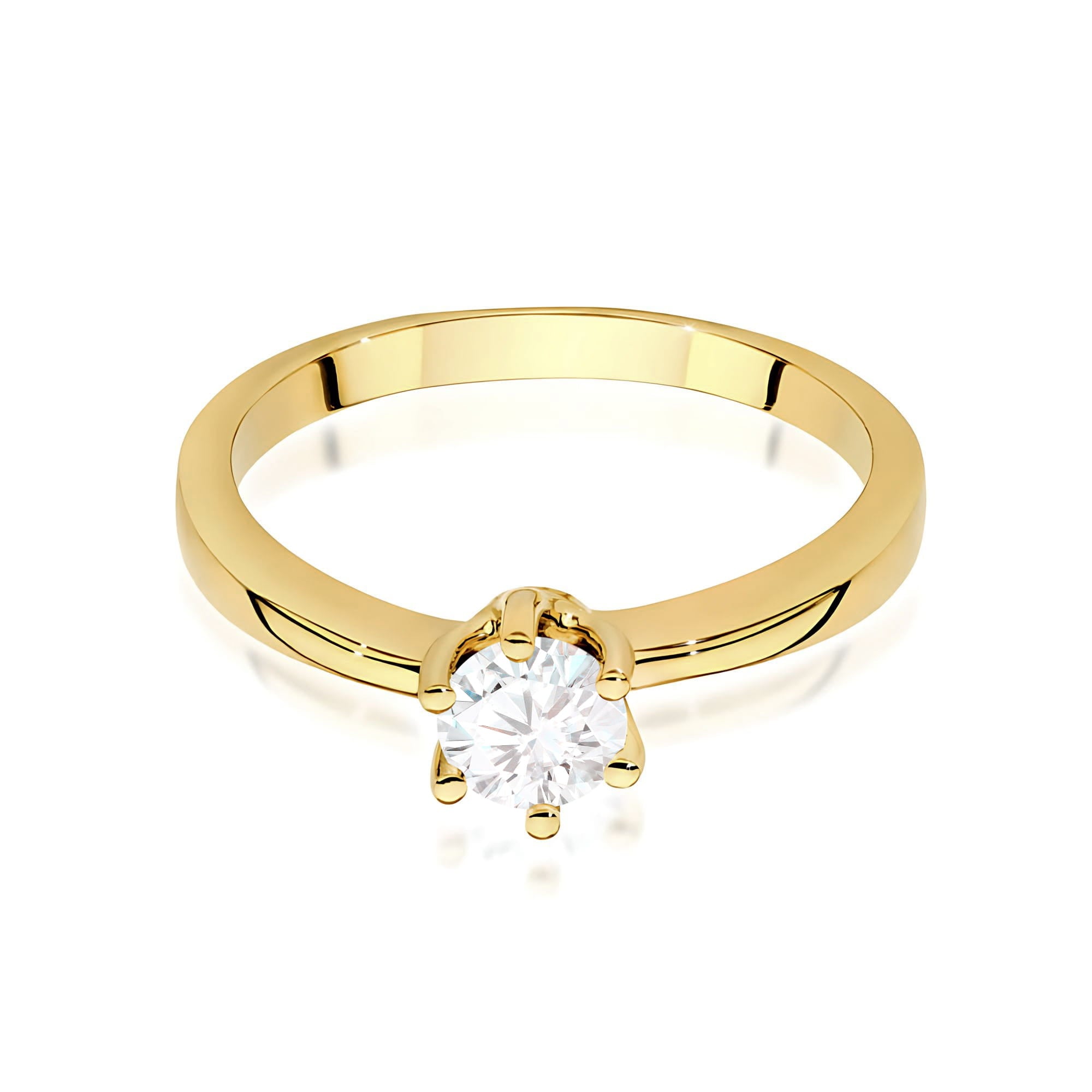 Inel Aur 9K cu Diamant Natural 0.40 ct