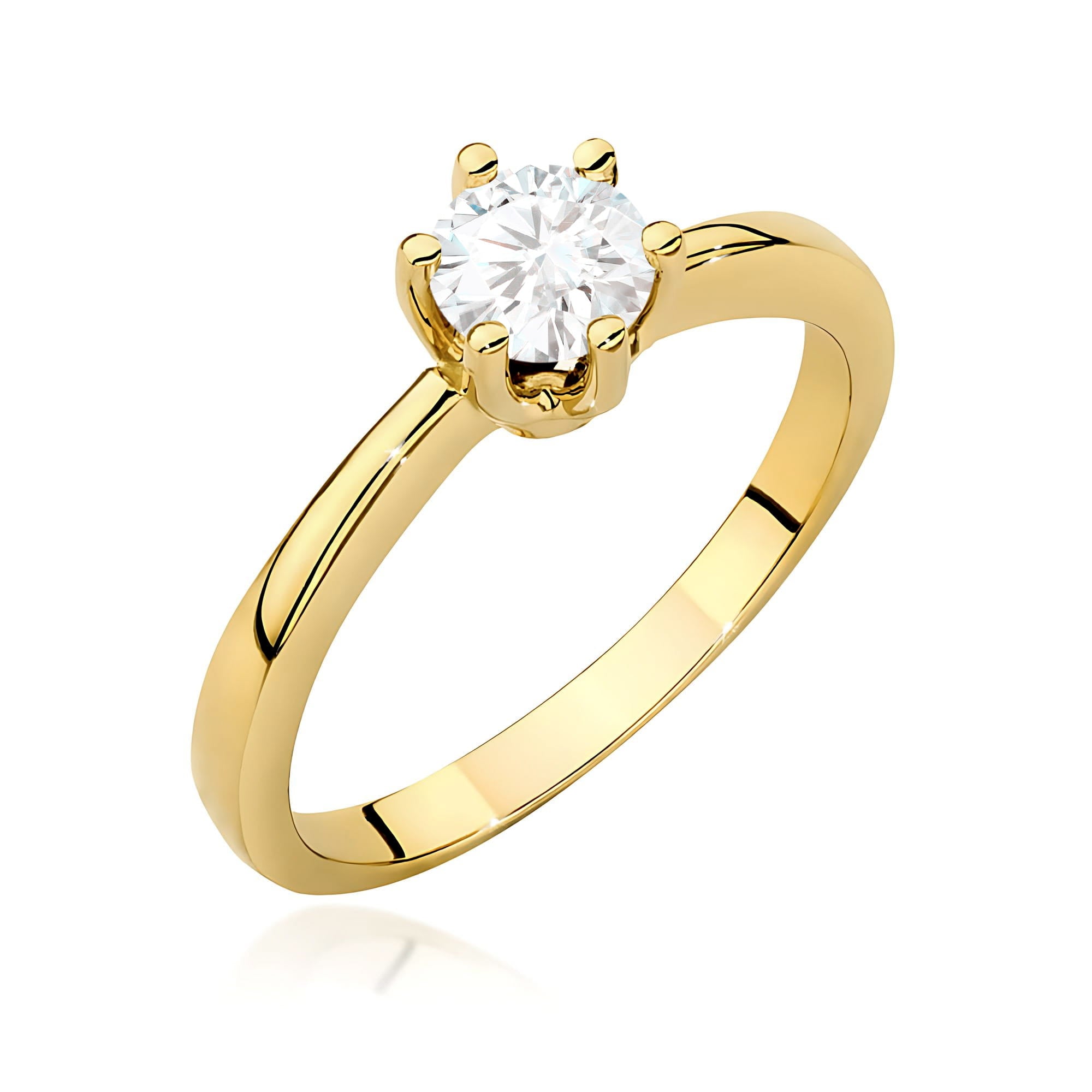 Inel Aur 9K cu Diamant Natural 0.50 ct