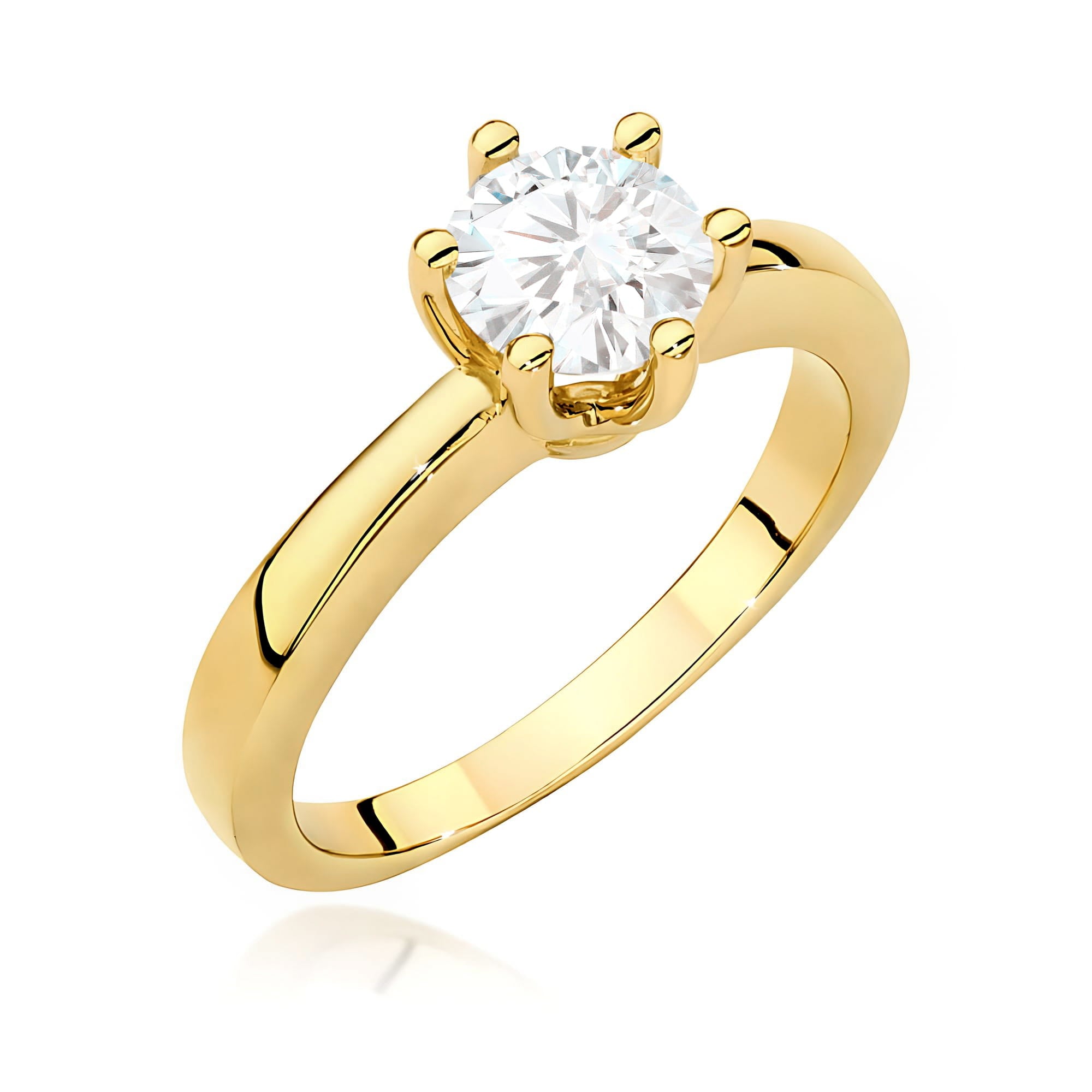 Inel Aur 9K cu Diamant Natural 0.70 ct