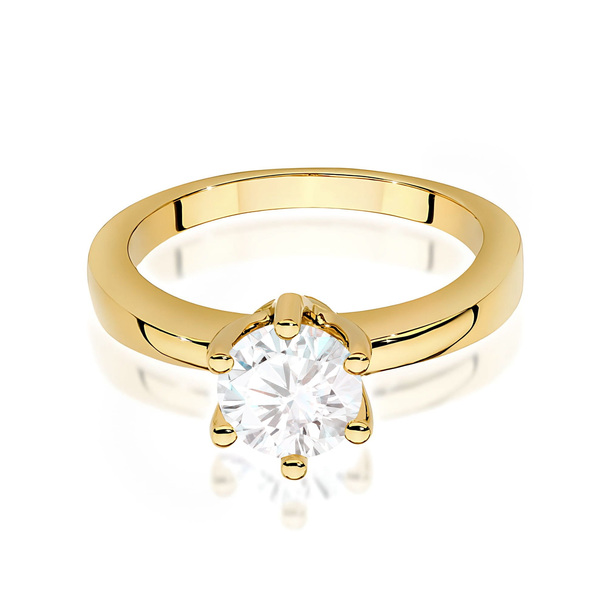 Inel Aur 9K cu Diamant Natural 1.00 ct