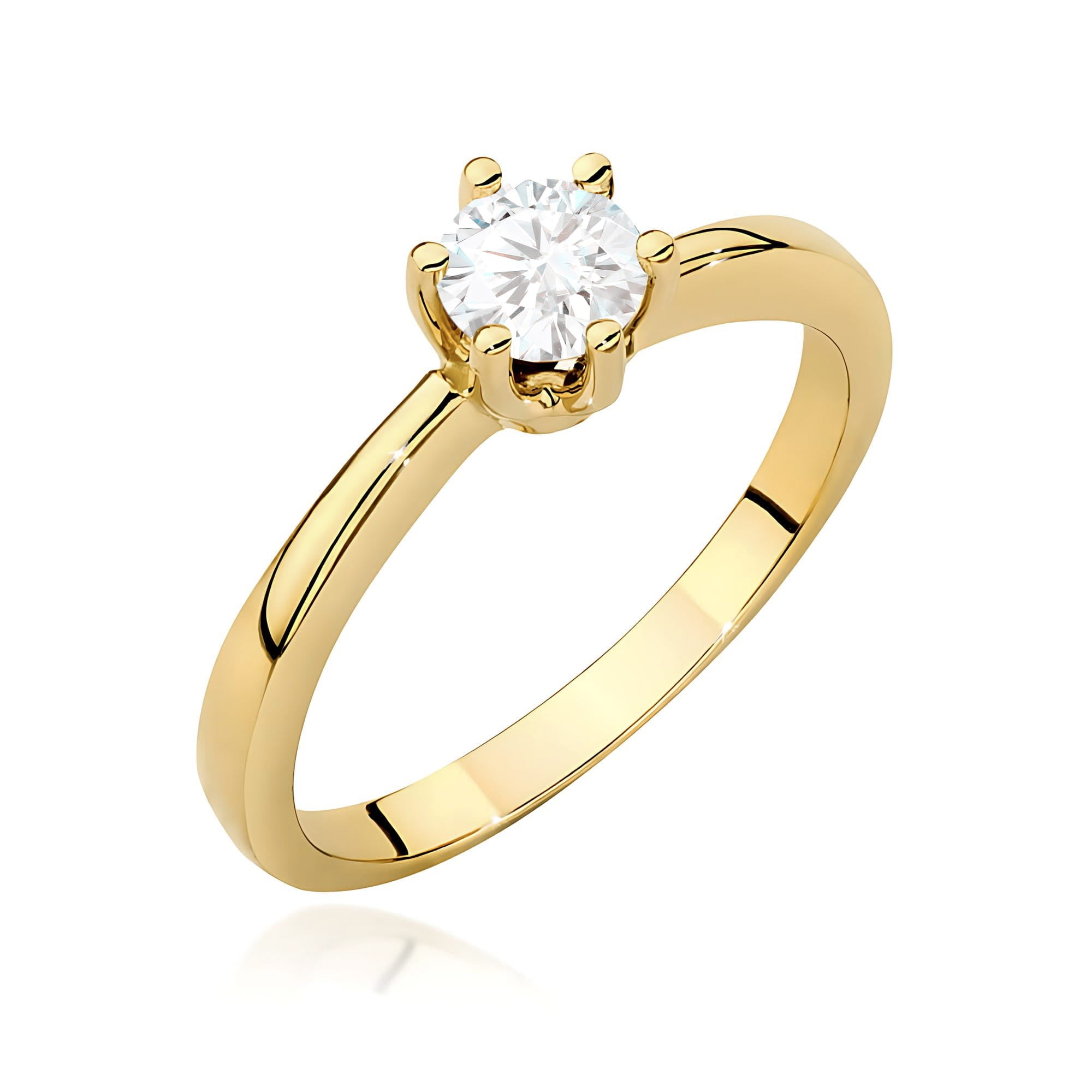 Inel Aur 9K cu Diamante de Laborator 0.40 ct