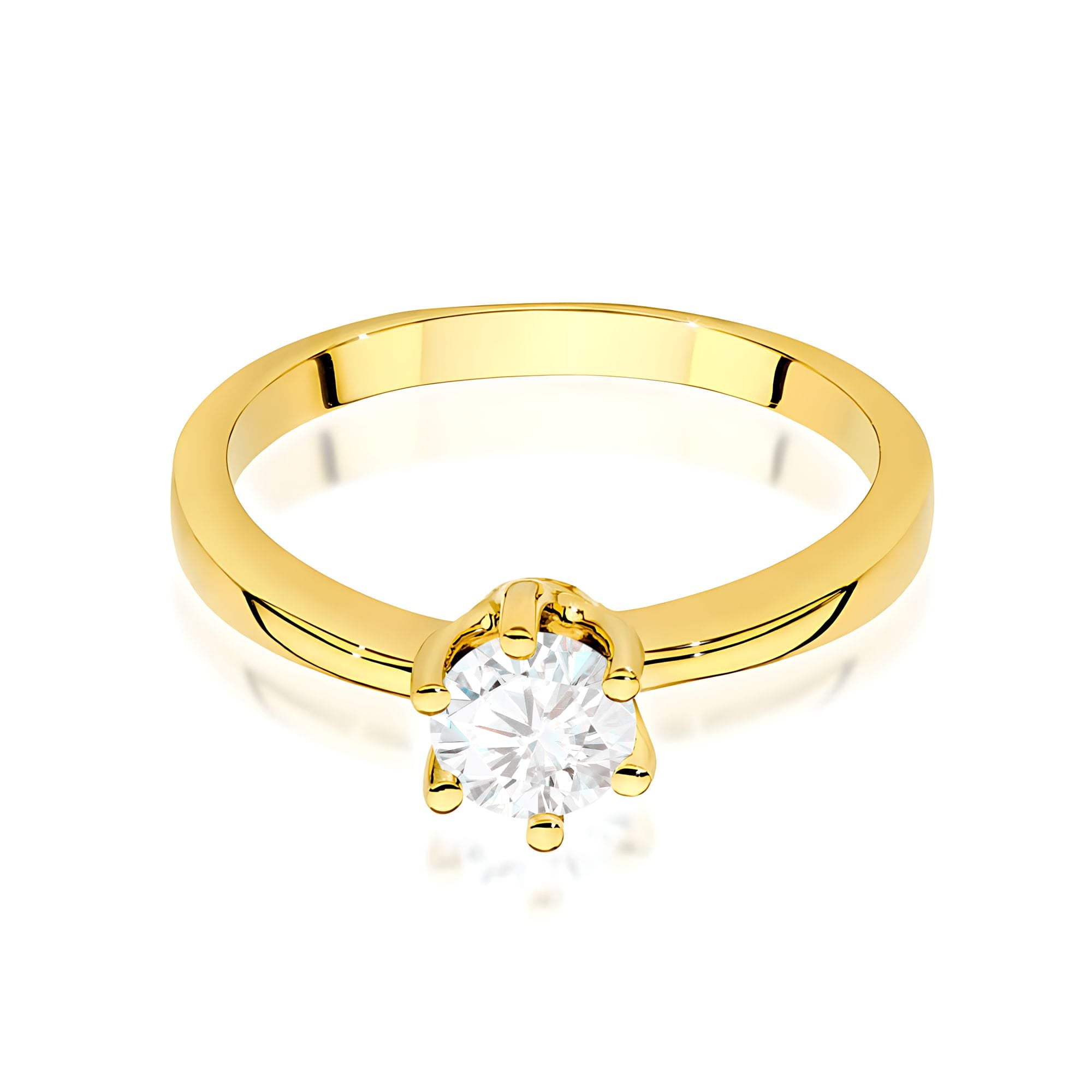Inel Aur 9K cu Diamante de Laborator 0.50 ct