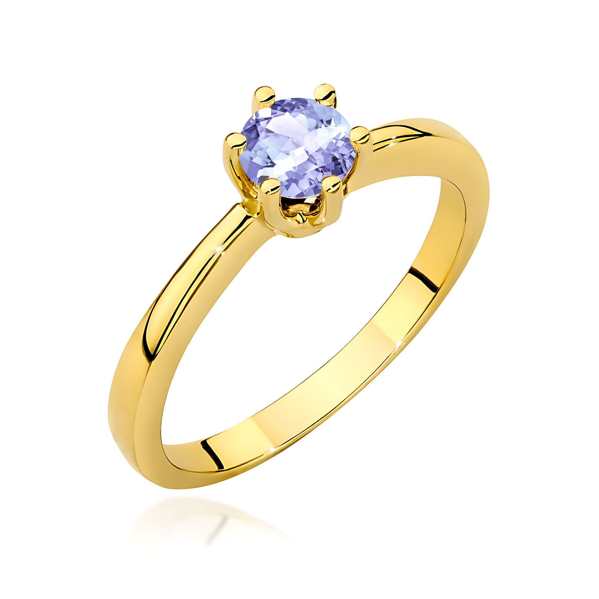 Inel Aur 9K cu Tanzanit 0.50 ct
