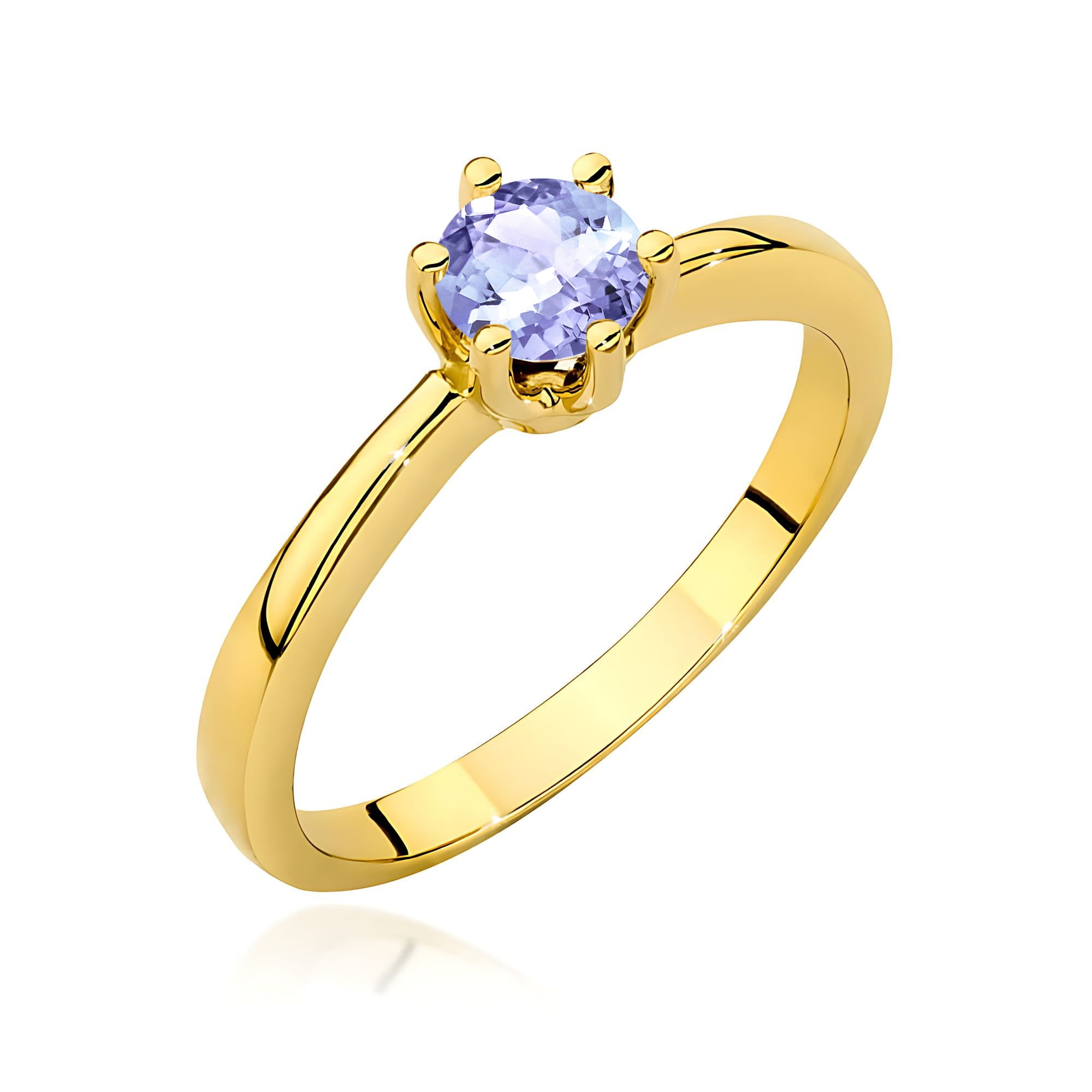 Inel Aur 9K cu Tanzanit 0.50 ct