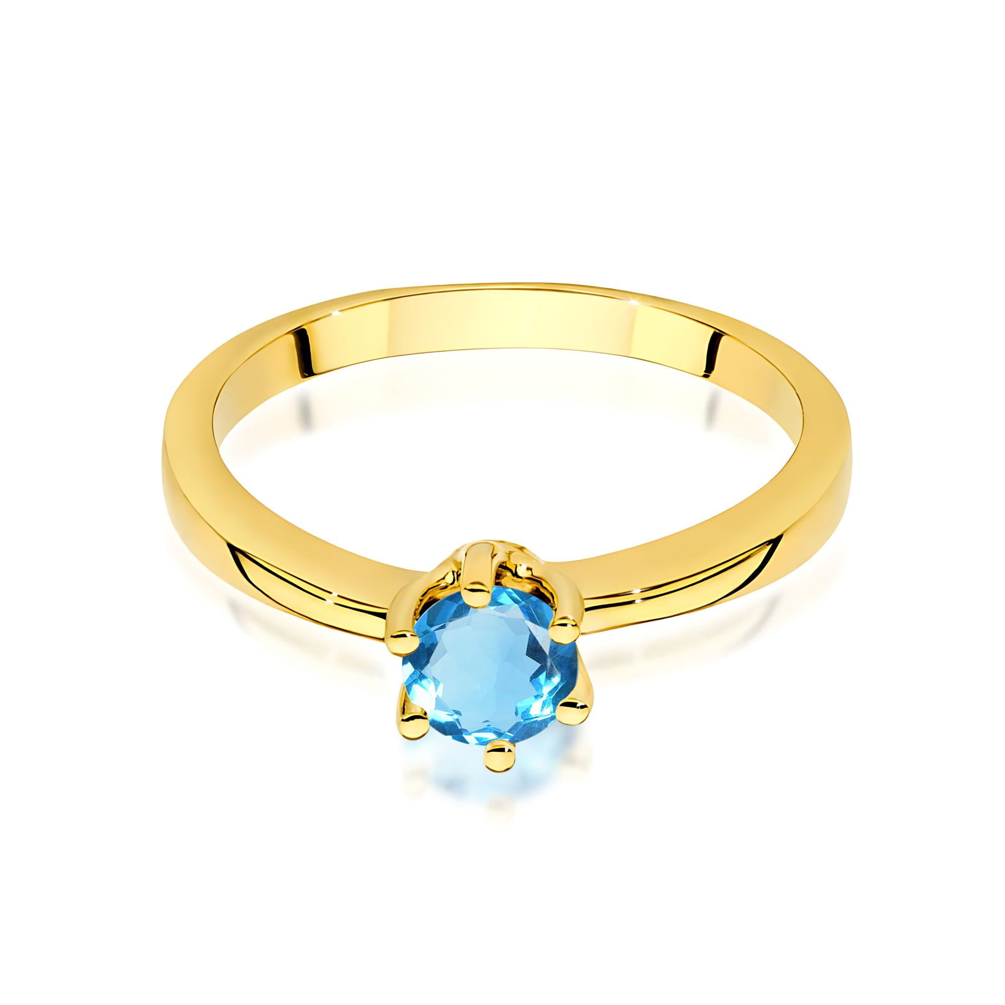 Inel Aur 9K cu Topaz Swiss 0.50 ct