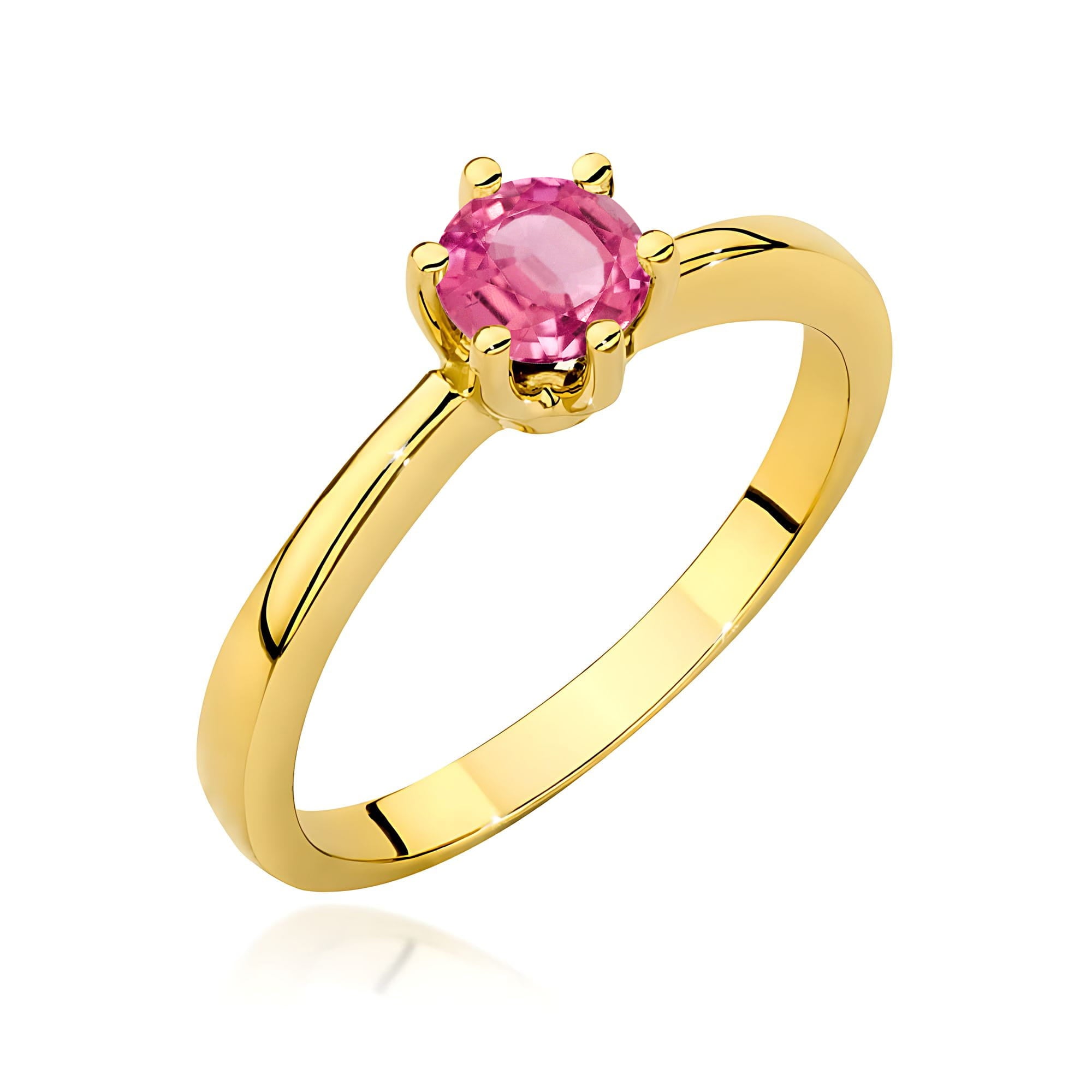 Inel Aur 9K cu Topaz Roz 0.60 ct
