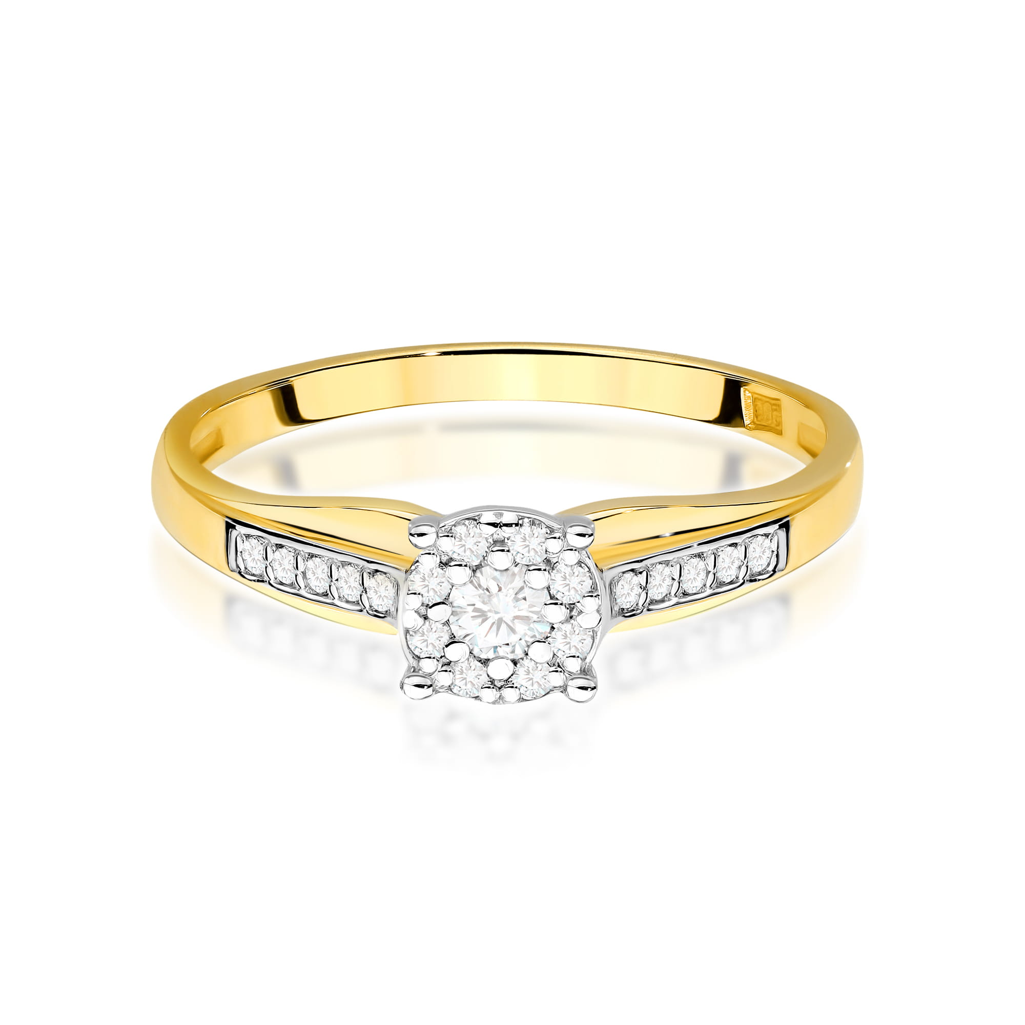 Inel Aur 9K cu Diamante Naturale 0.20 ct
