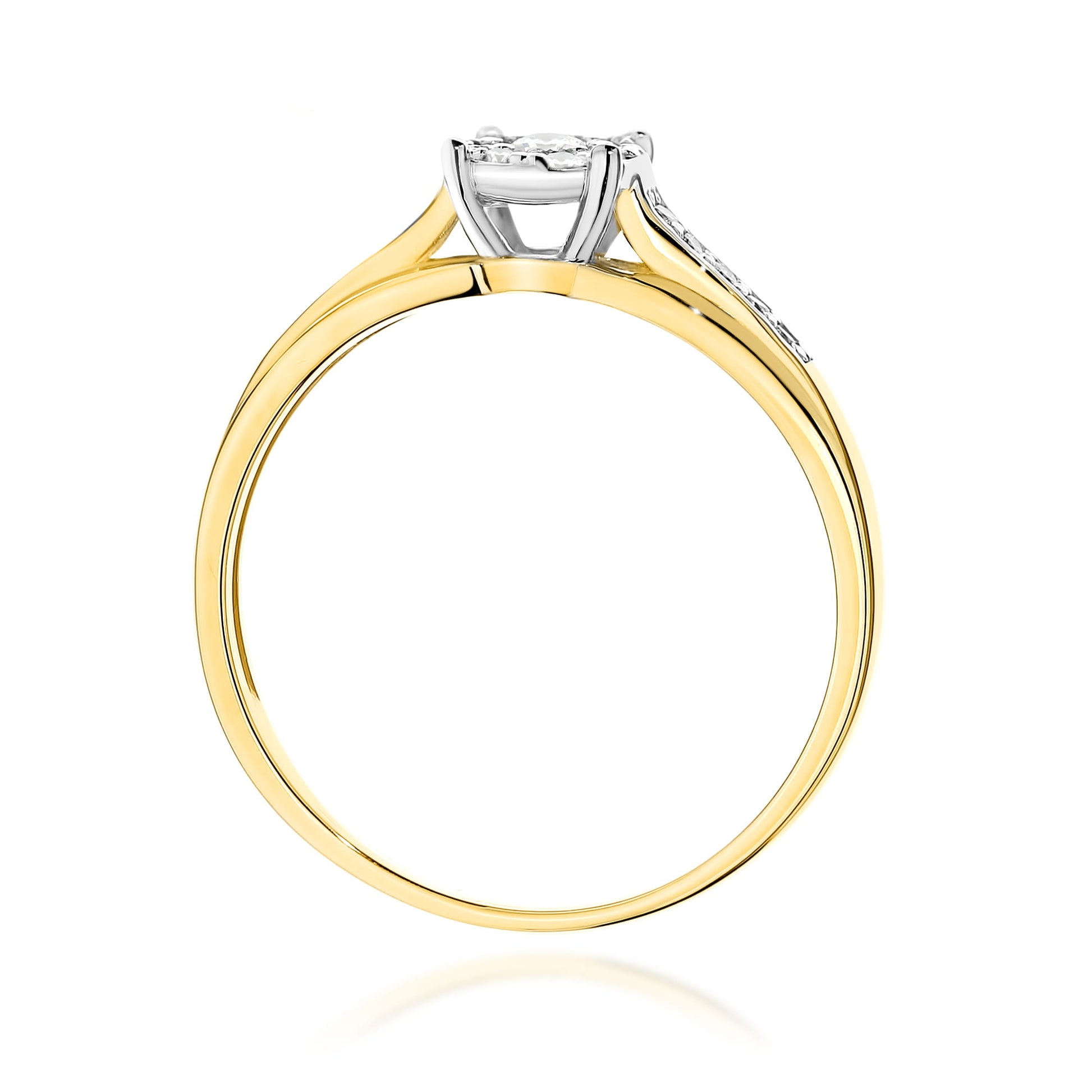 Inel Aur 9K cu Diamante Naturale 0.20 ct