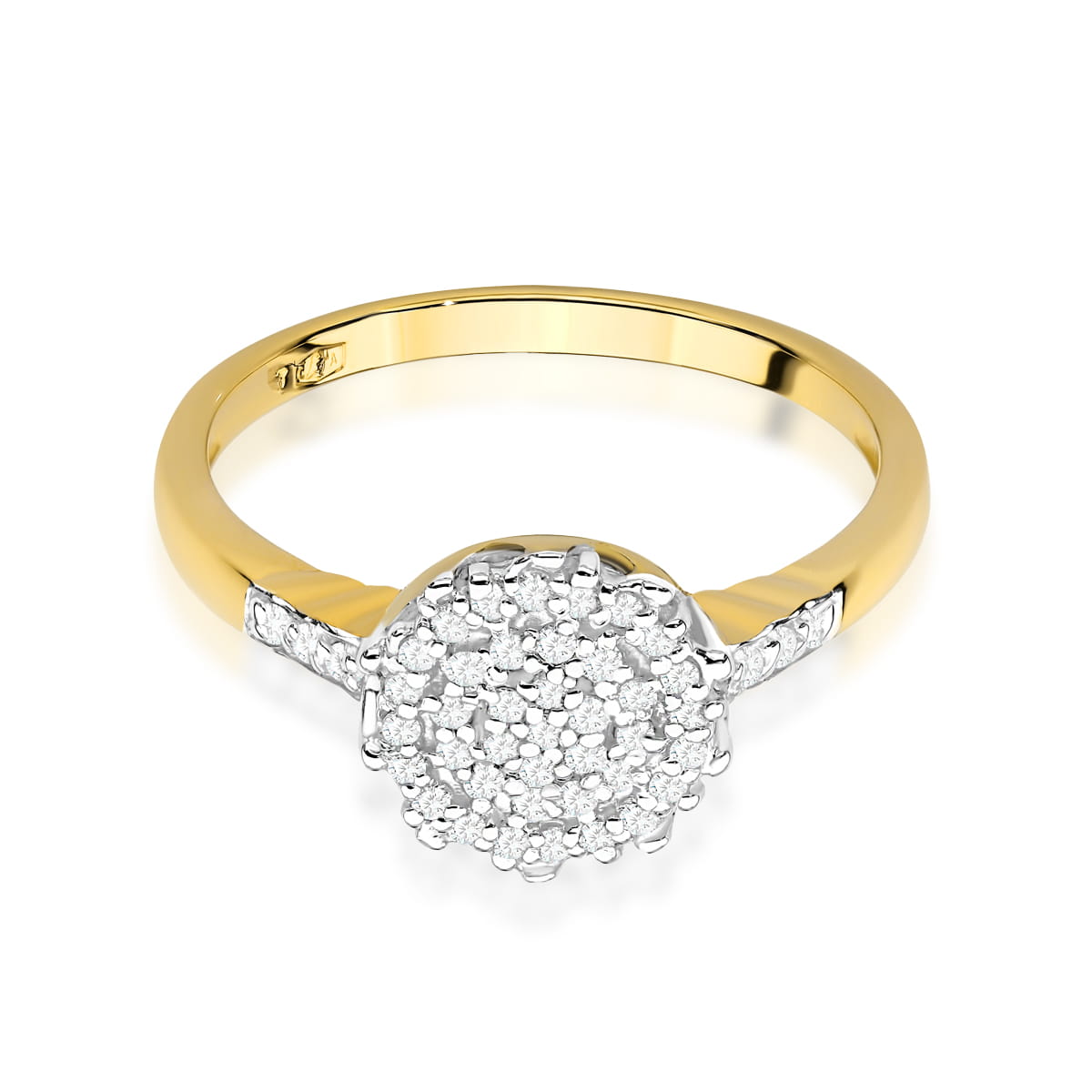 Inel Aur 9K cu Diamante Naturale 0.23 ct