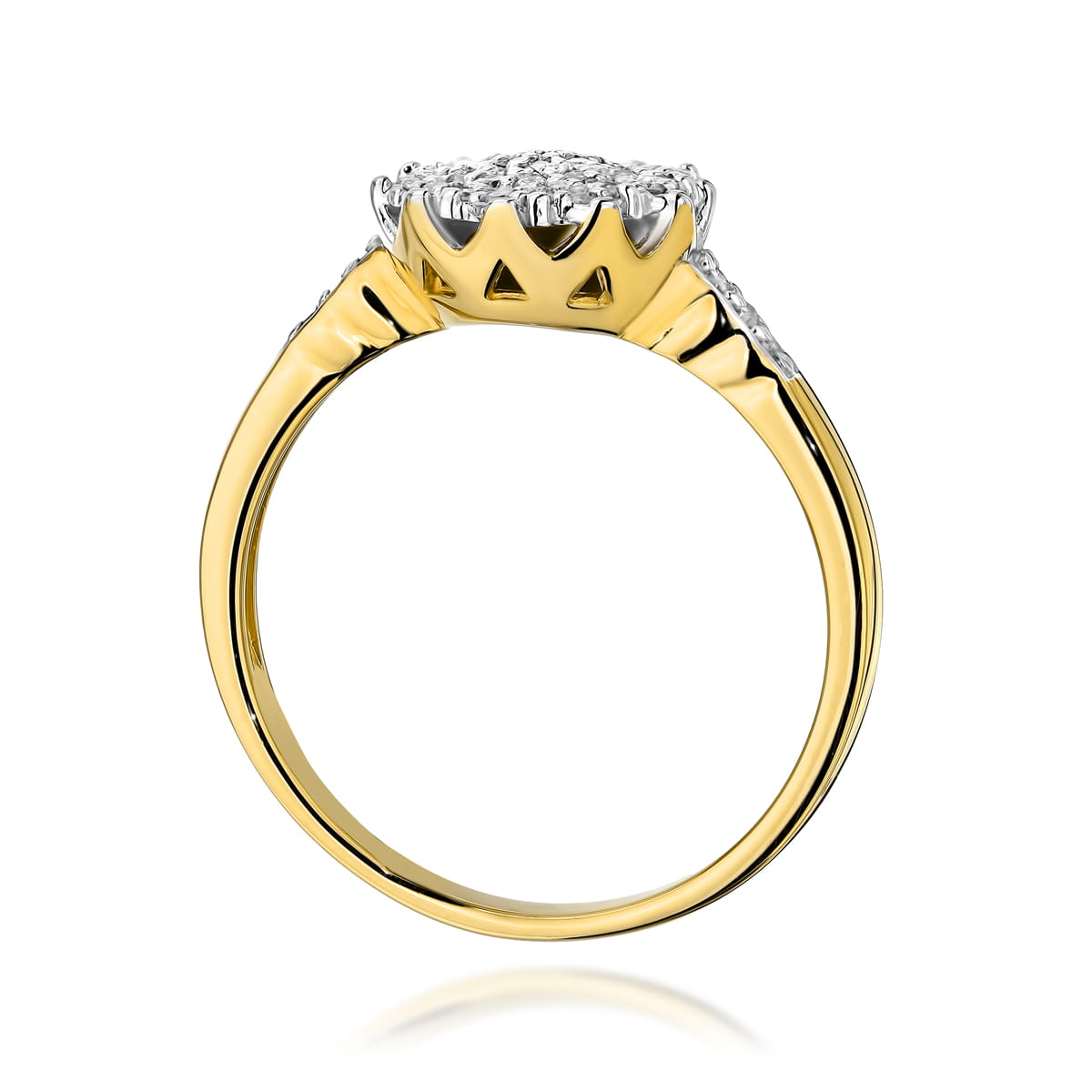 Inel Aur 9K cu Diamante Naturale 0.23 ct