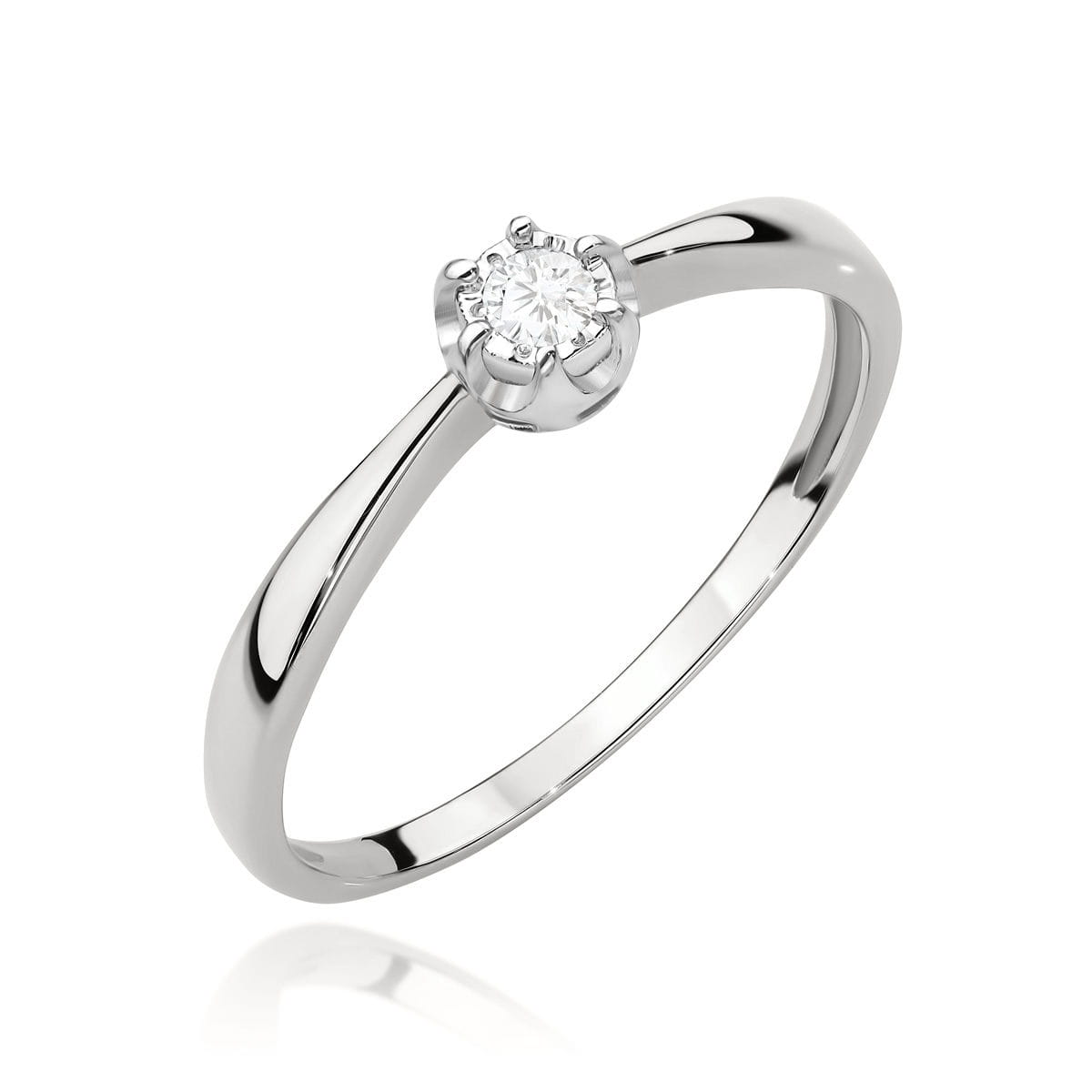 Inel Aur 9K cu Diamant Natural 0.06 ct