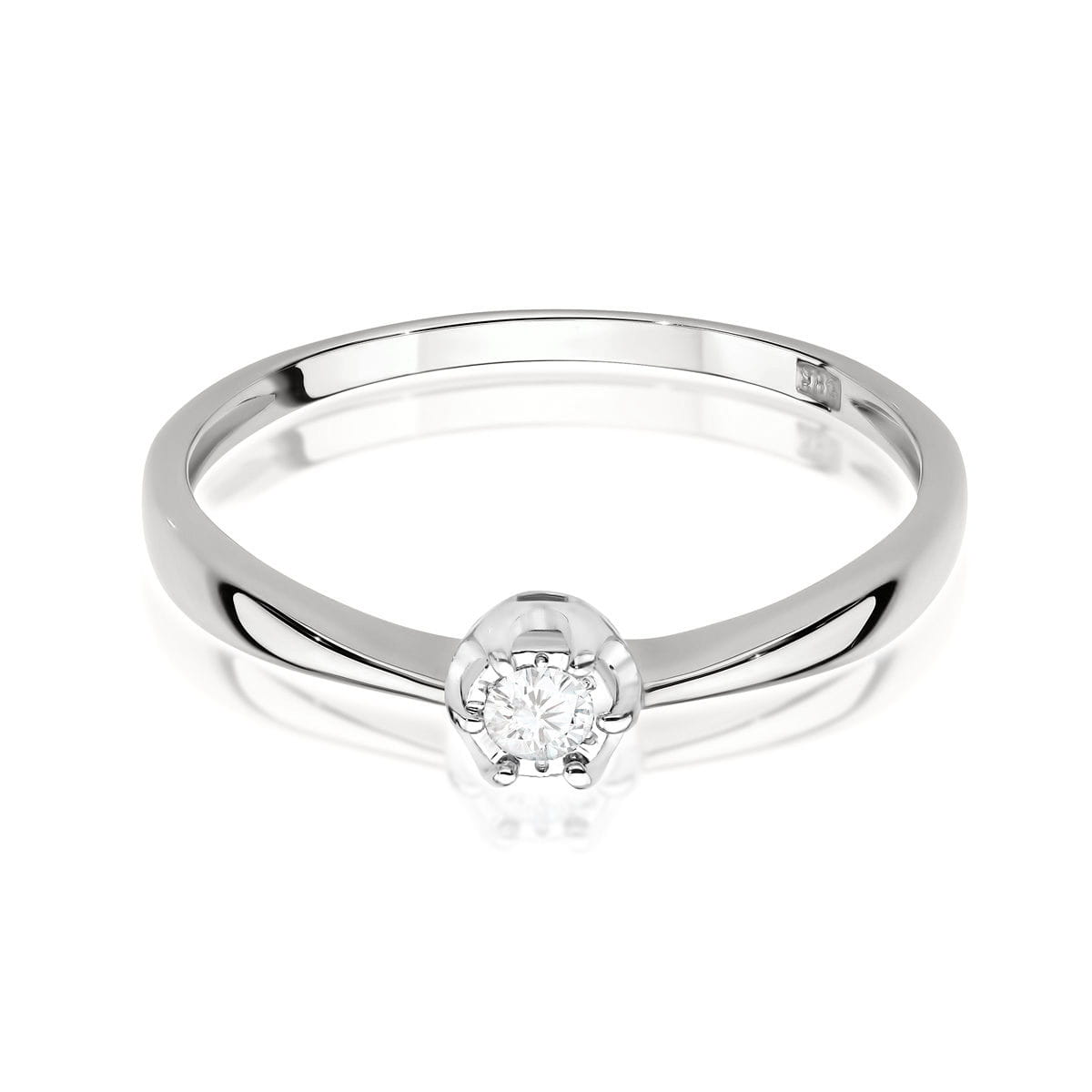 Inel Aur 9K cu Diamant Natural 0.06 ct